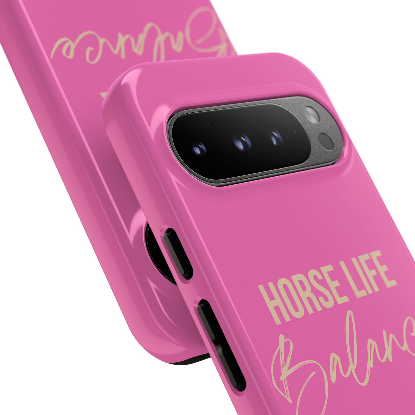Horse Life Balance Phone Case - Pink Tough Protective Cover