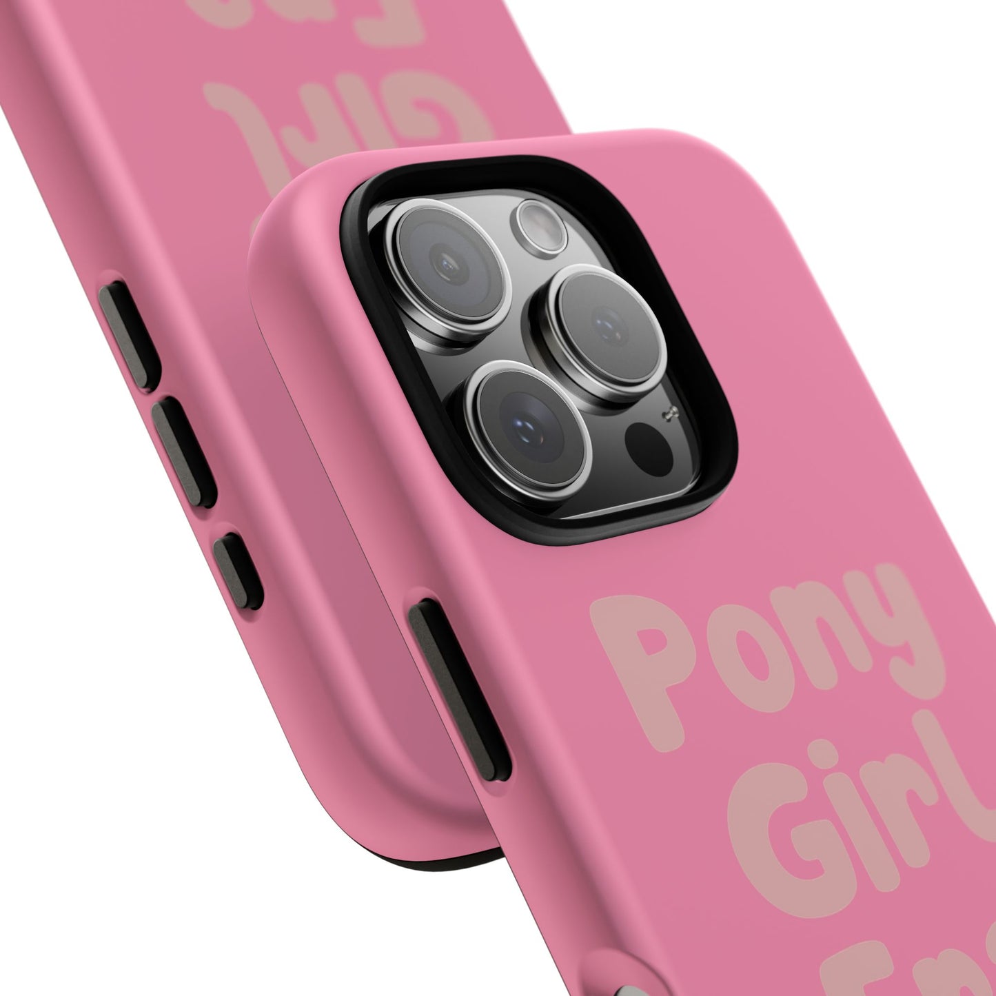 Pony Girl Era Phone Case — Pink Retro Text Protective Tough Case