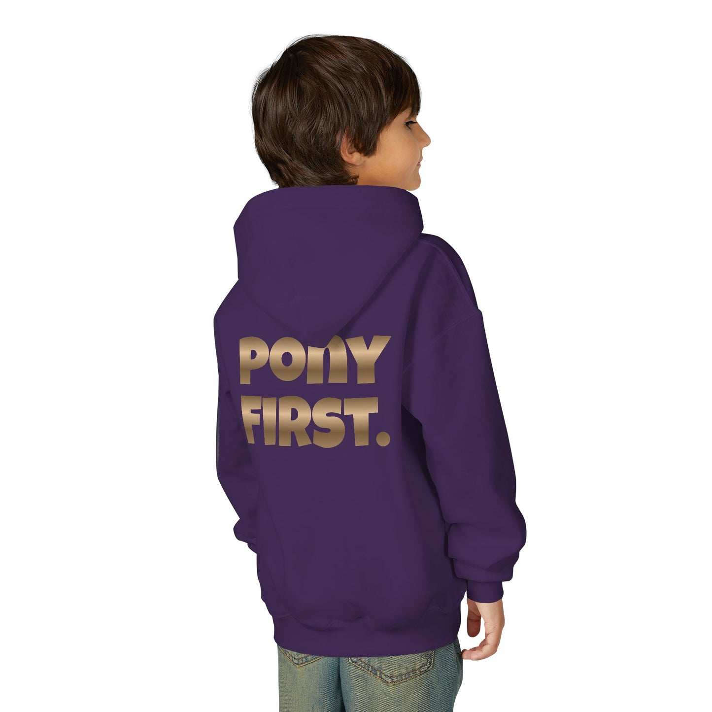 Personalisiert: Pony First Kinder-Hoodie – Mit eigenem Namen oder Ponynamen