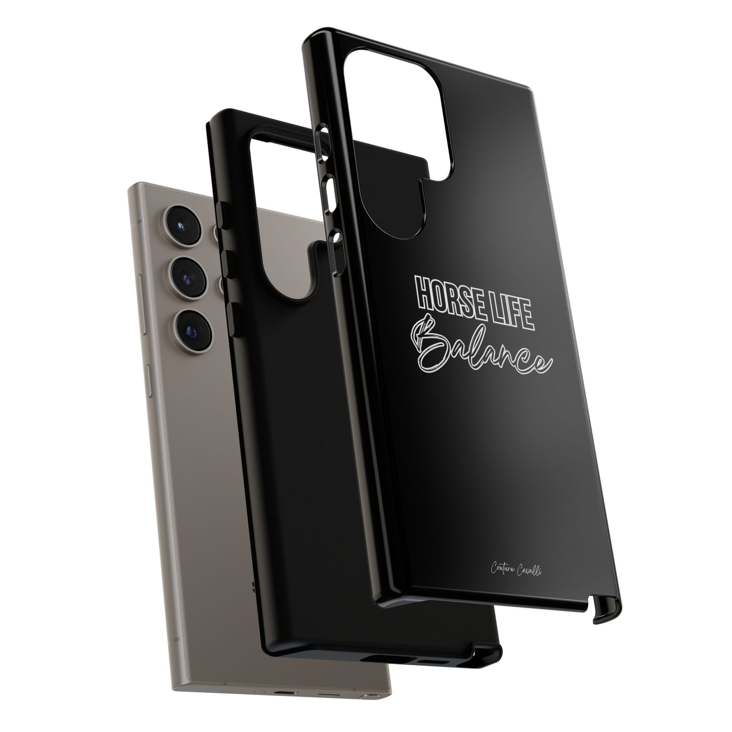 Phone Case - "Horse Life Balance" Glossy Tough Protective Case for Equestrians