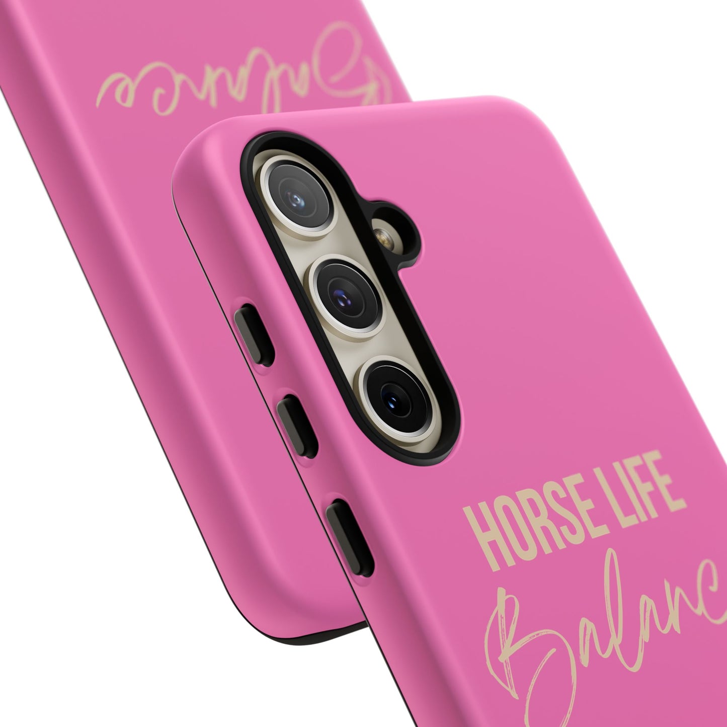 Horse Life Balance Phone Case - Pink Tough Protective Cover