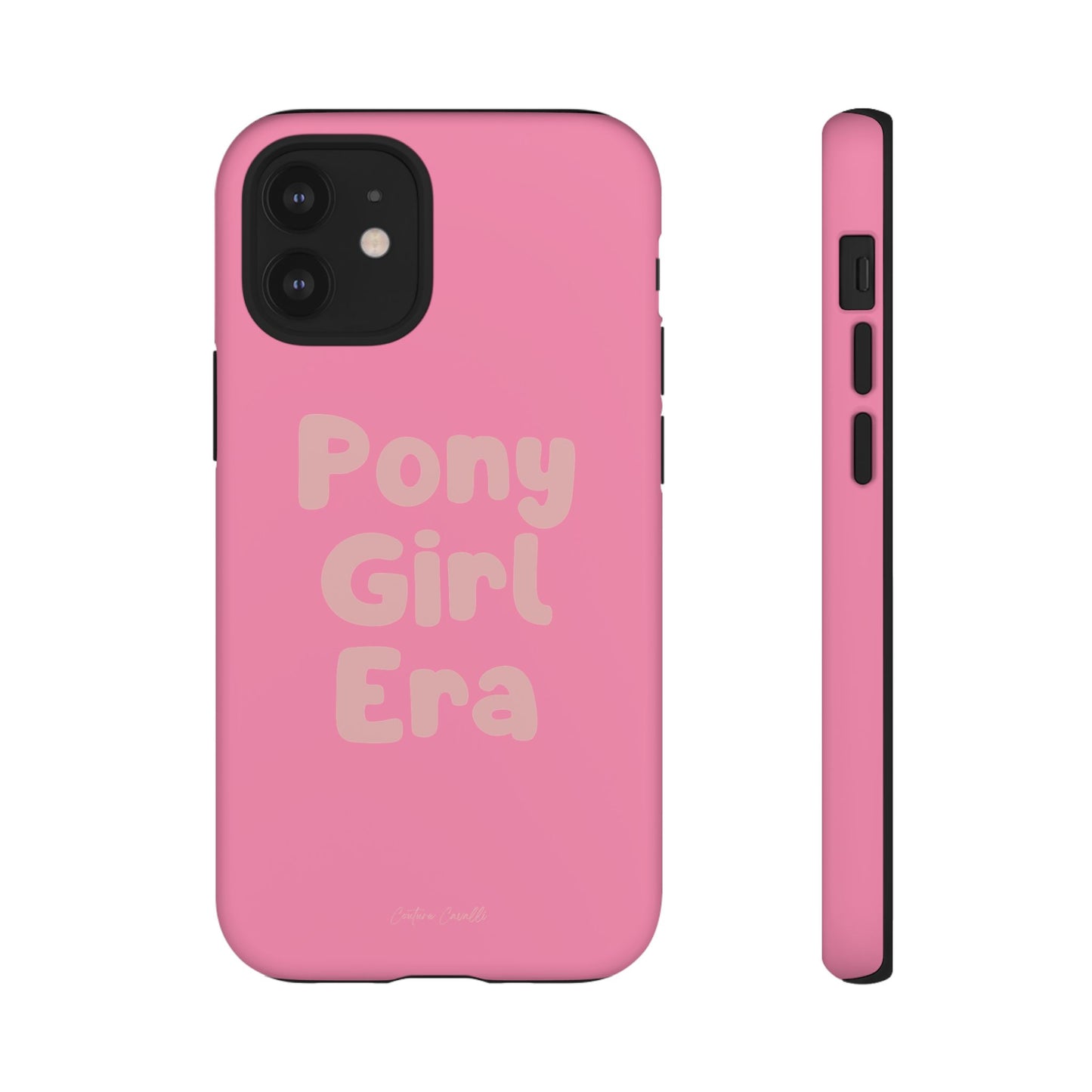 Pony Girl Era Phone Case — Pink Retro Text Protective Tough Case