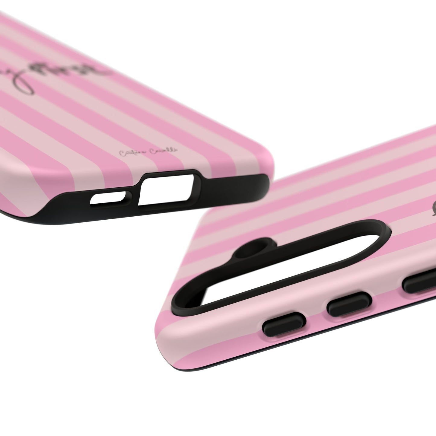 Pony First Phone Case — Pink Striped Tough Case for Horse Lovers