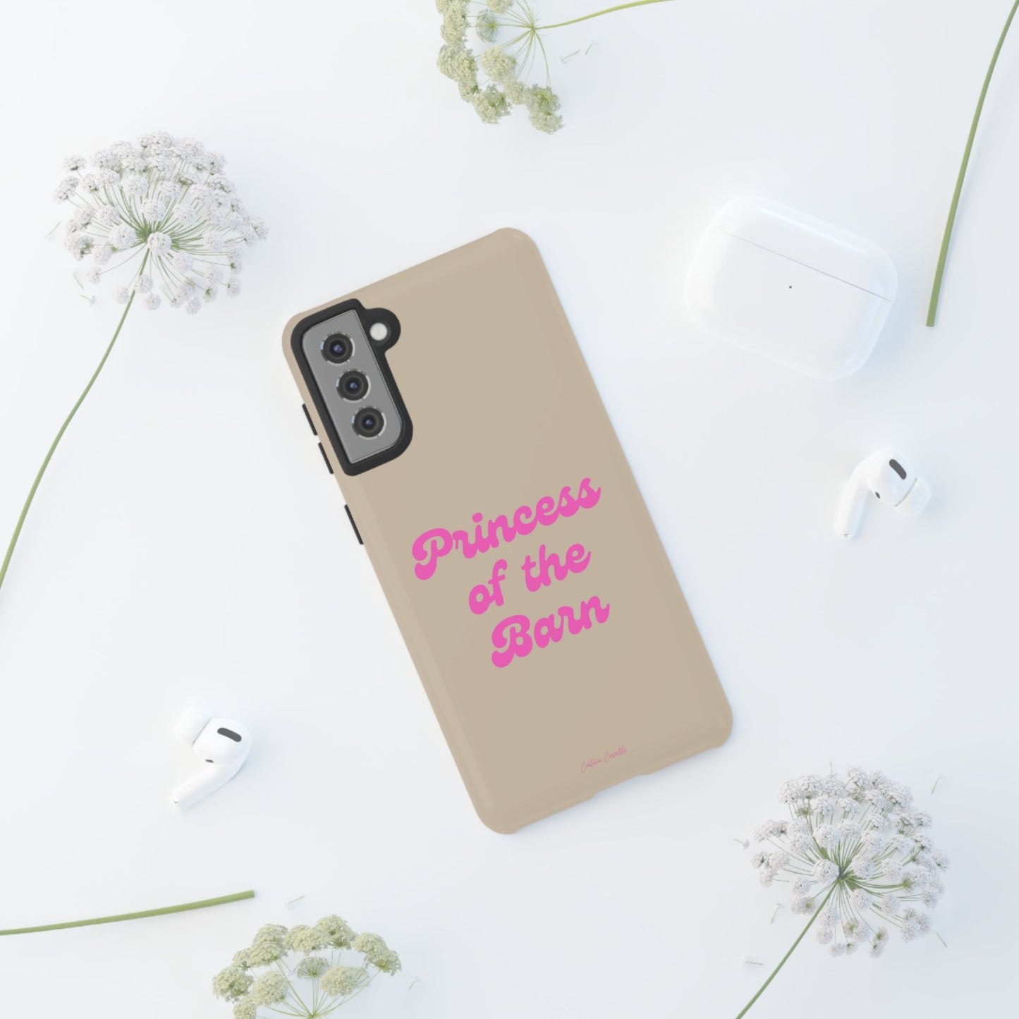 Phone Case — "Princess of the Barn" Pink Script Protective Tough Case