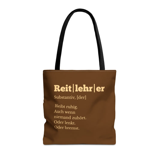 Reitlehrer Tasche ohne ihn wären wir alle noch Schritt Tote Bag | Pferdeliebe Trainer Spruch