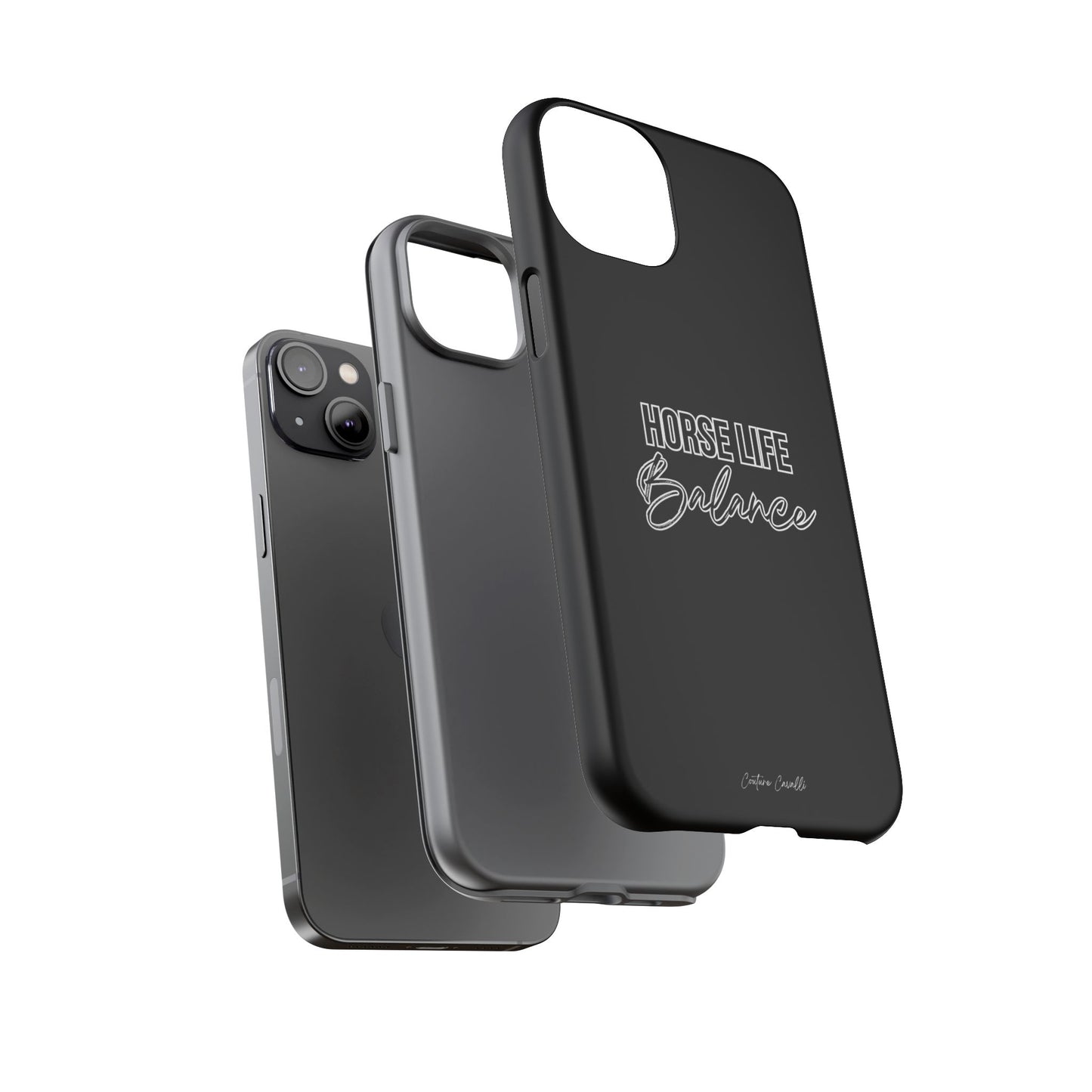Phone Case - "Horse Life Balance" Glossy Tough Protective Case for Equestrians