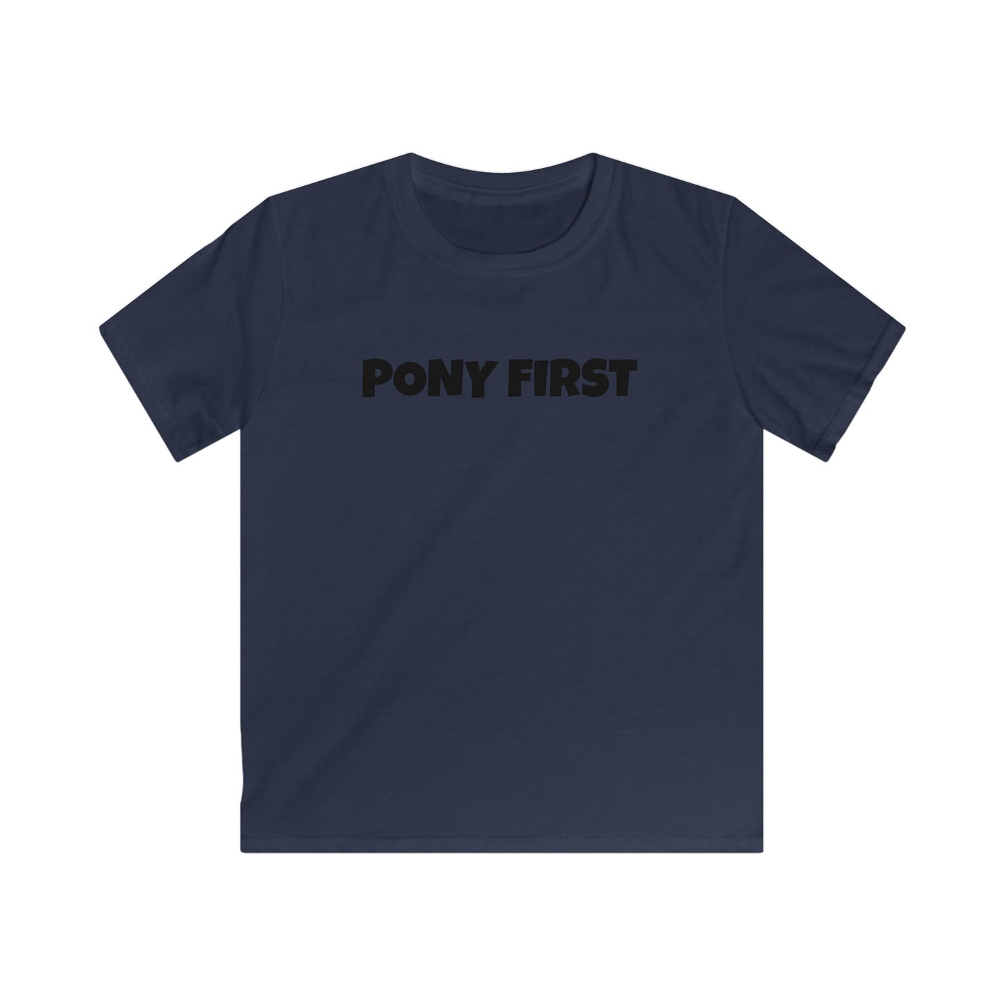 Pony First Kinder T-Shirt - Pferde Shirt für Mädchen & Jungen - Reiter Geschenk, Pony Liebe, Geburtstagsgeschenk Kinder I Pferdemädchen