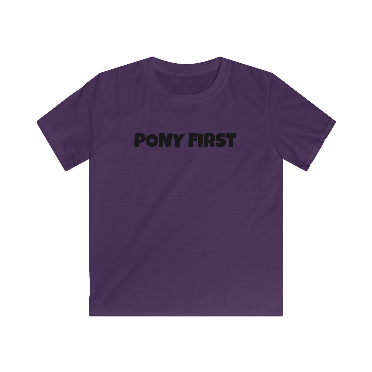 Pony First Kinder T-Shirt - Pferde Shirt für Mädchen & Jungen - Reiter Geschenk, Pony Liebe, Geburtstagsgeschenk Kinder I Pferdemädchen