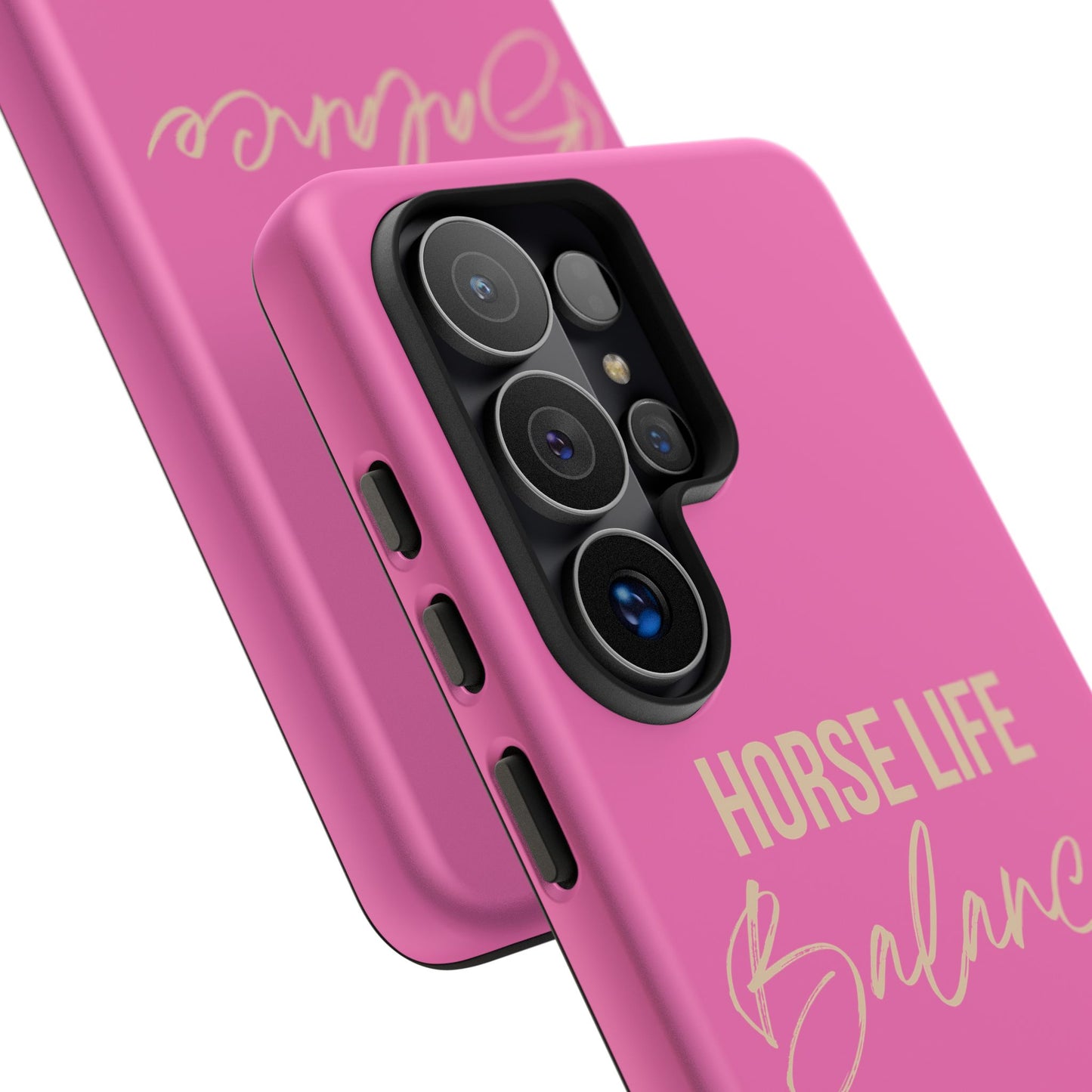 Horse Life Balance Phone Case - Pink Tough Protective Cover