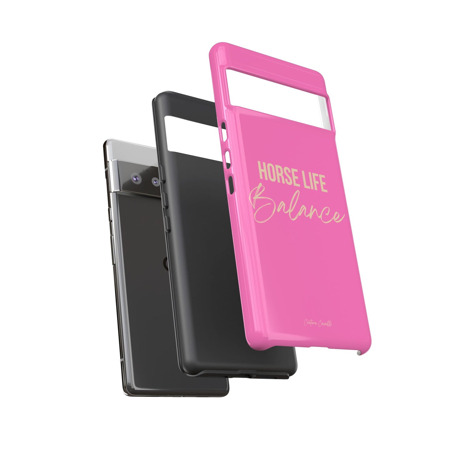 Horse Life Balance Phone Case - Pink Tough Protective Cover