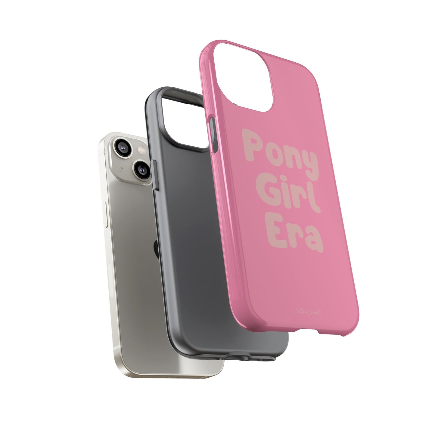 Pony Girl Era Phone Case — Pink Retro Text Protective Tough Case