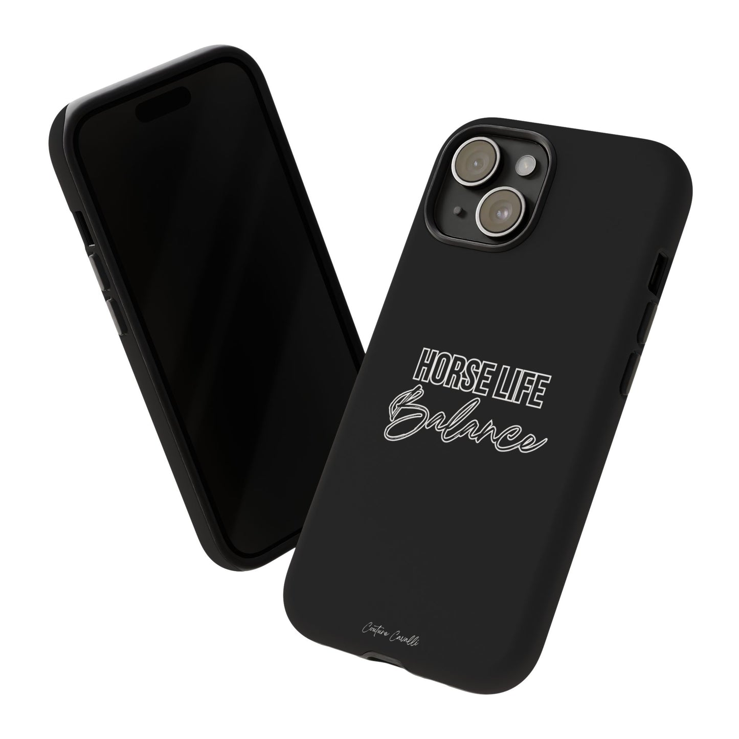 Phone Case - "Horse Life Balance" Glossy Tough Protective Case for Equestrians