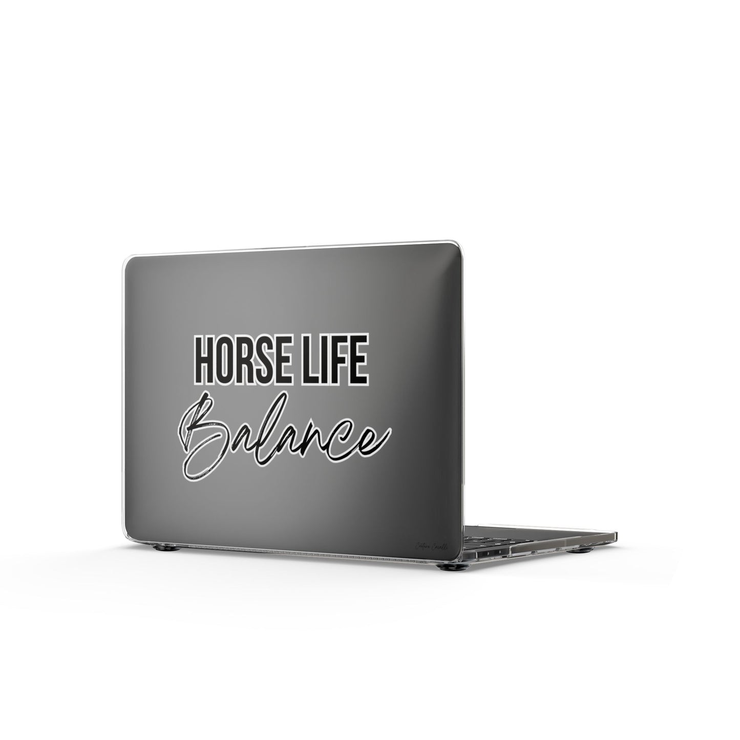 Clear MacBook Case – "Horse Life Balance" Clear Protective Laptop Cover