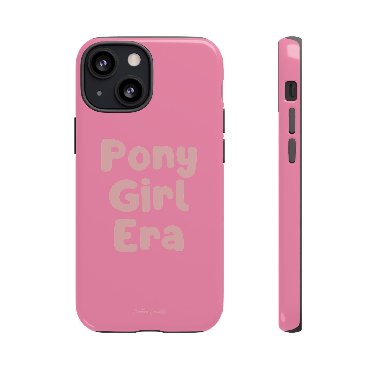 Pony Girl Era Phone Case — Pink Retro Text Protective Tough Case
