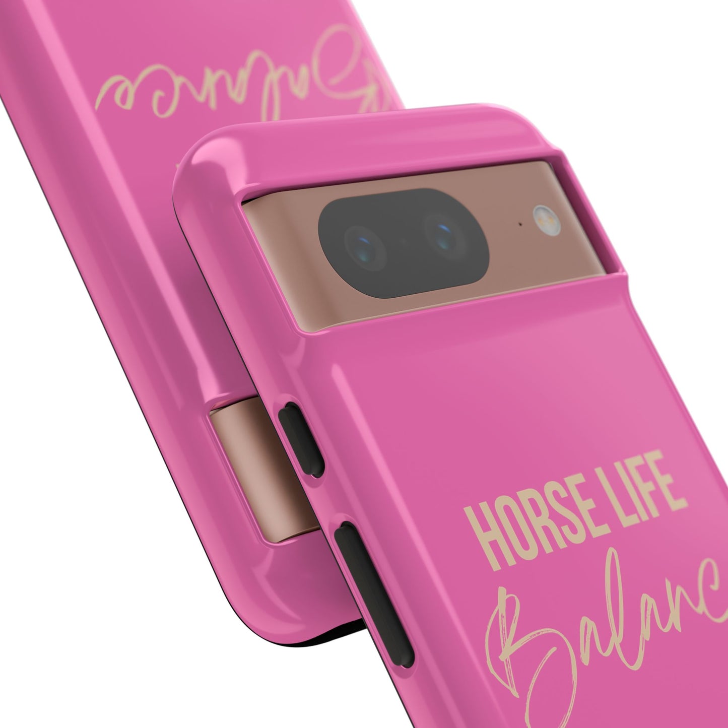 Horse Life Balance Phone Case - Pink Tough Protective Cover