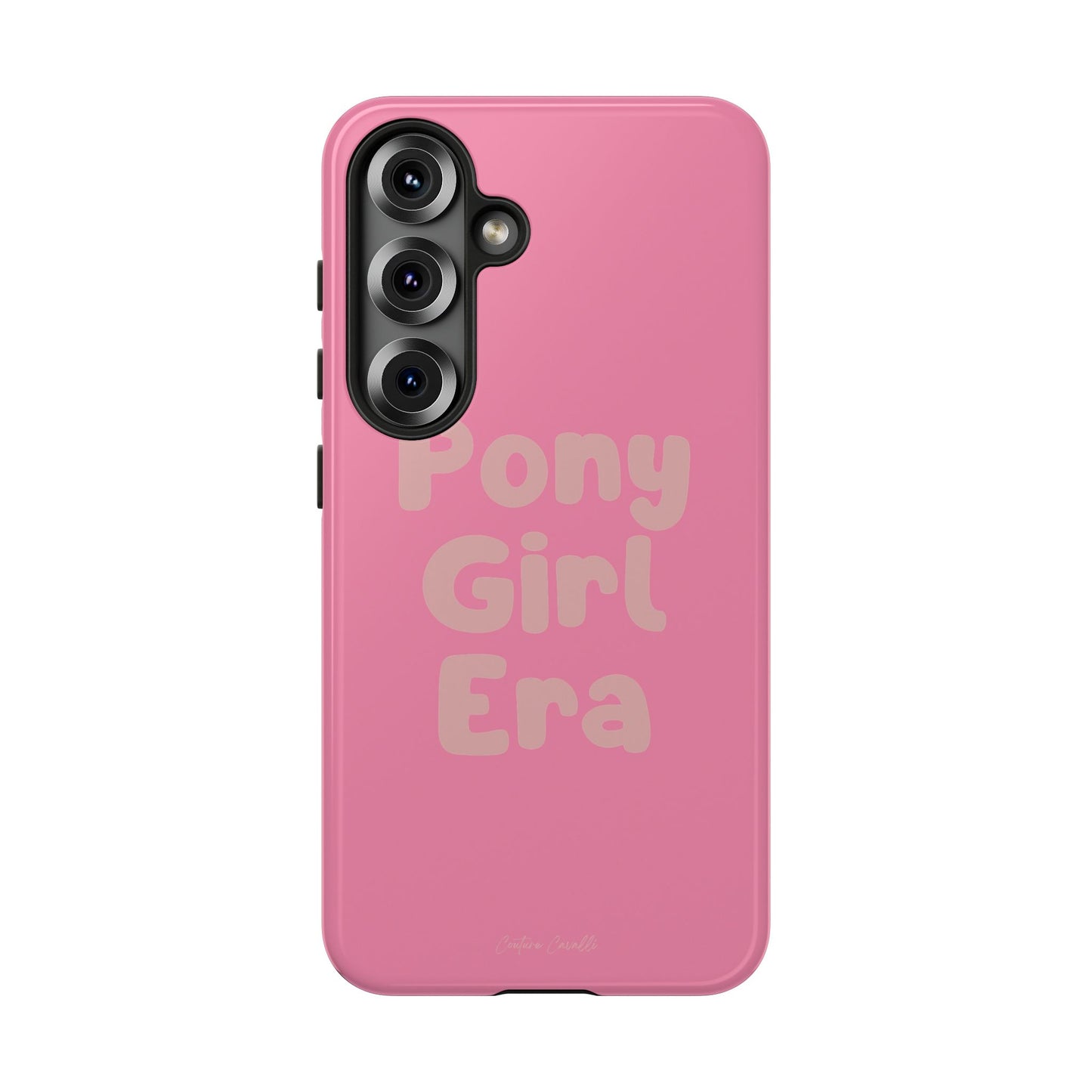 Pony Girl Era Phone Case — Pink Retro Text Protective Tough Case