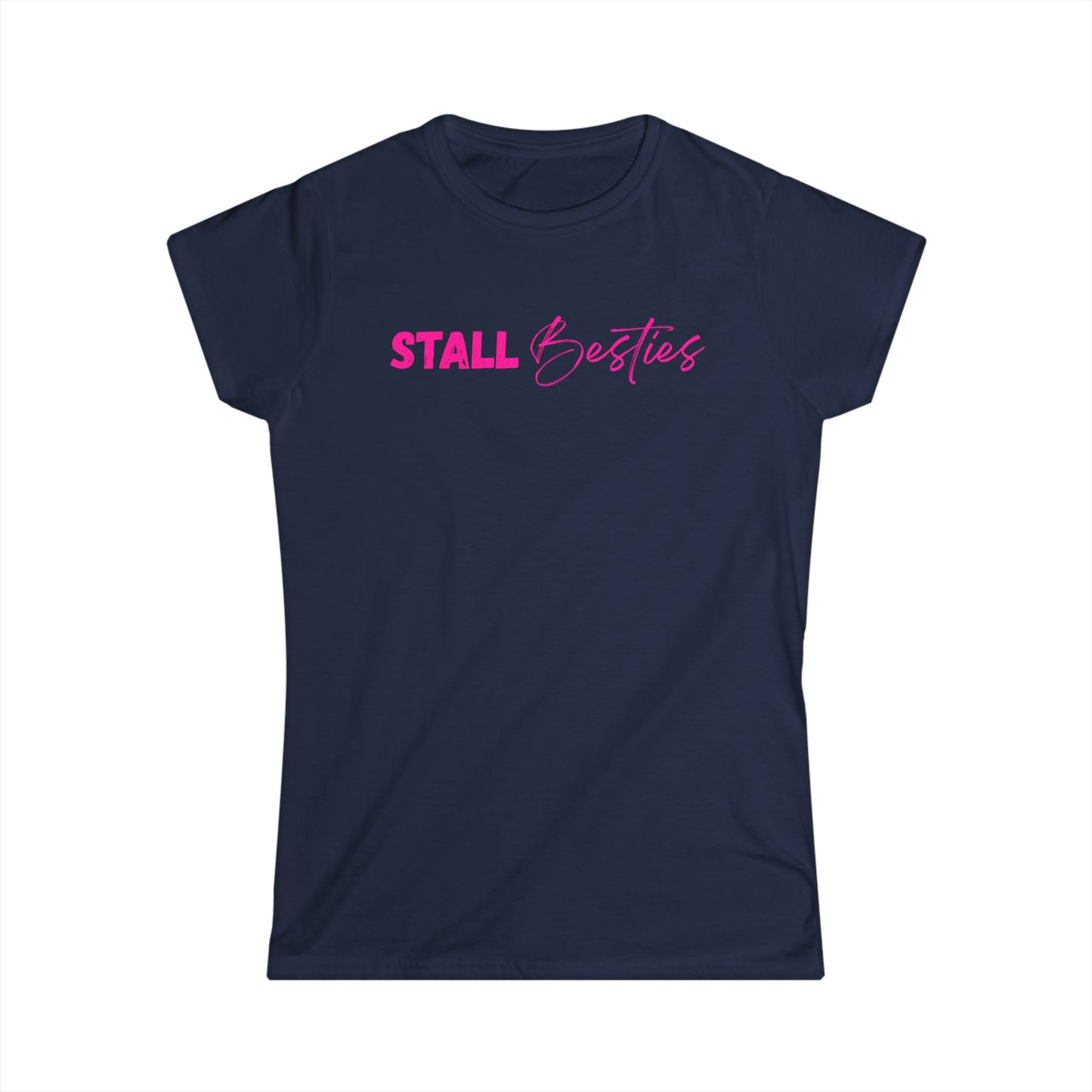 Stall Besties T-Shirt - Reiterfreundinnen Shirt - Pferdemädchen Shirt mit pinkem Aufdruck - Geschenk für Stallfreundin