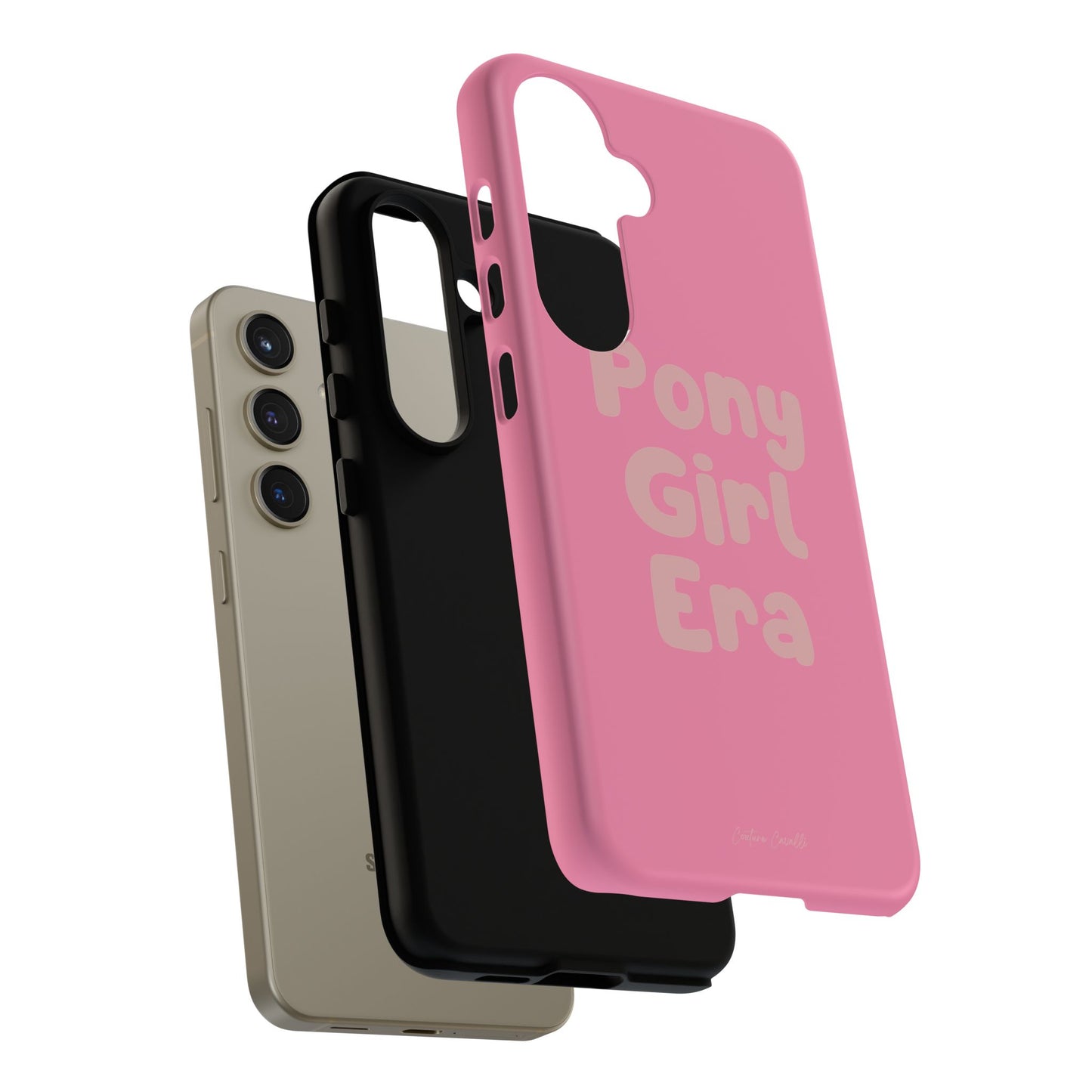 Pony Girl Era Phone Case — Pink Retro Text Protective Tough Case