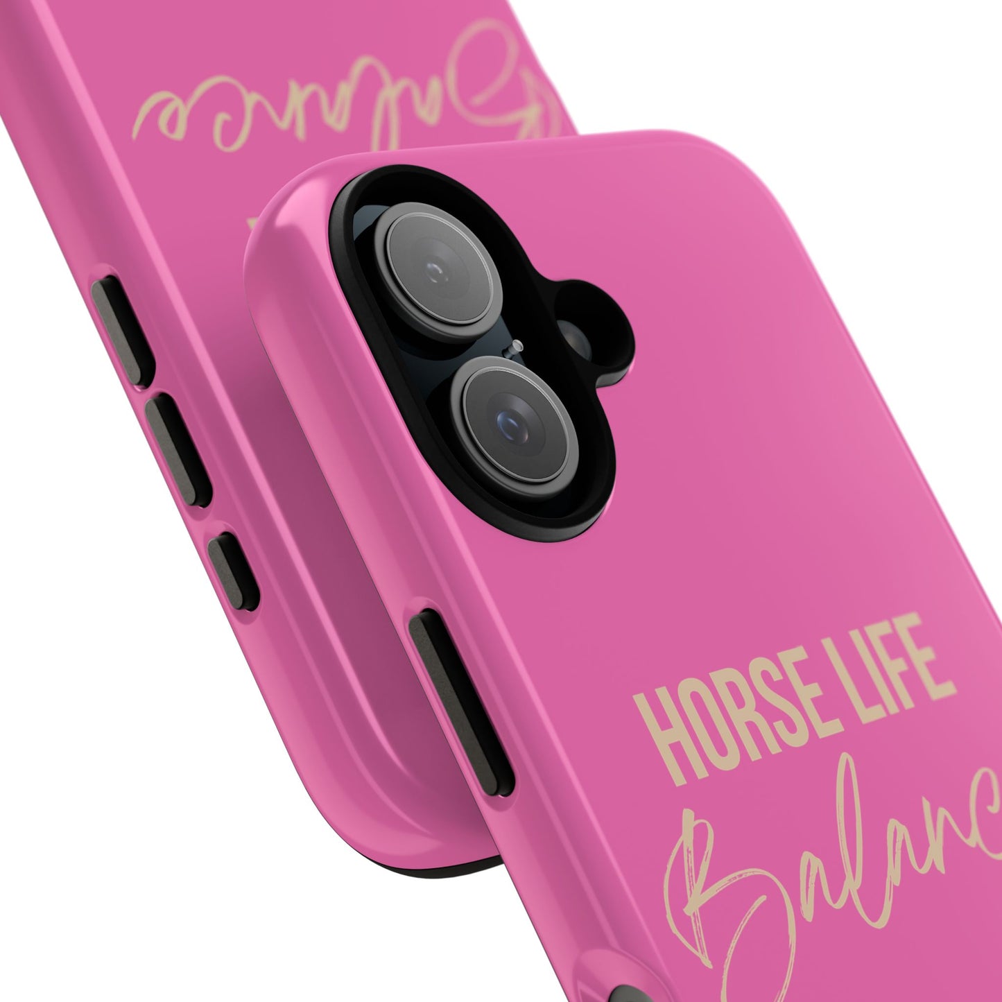 Horse Life Balance Phone Case - Pink Tough Protective Cover