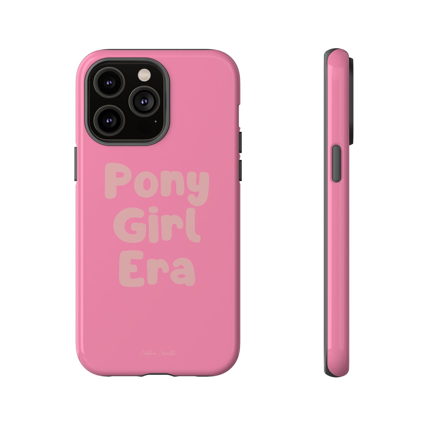 Pony Girl Era Phone Case — Pink Retro Text Protective Tough Case
