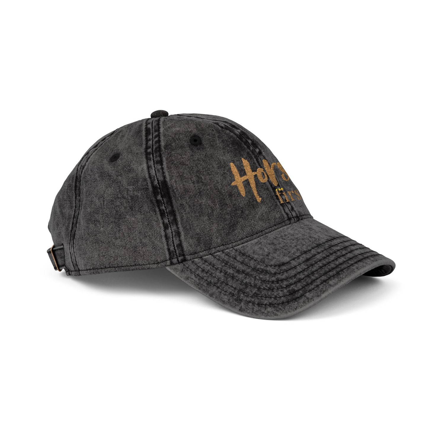Horse first.Cap - Embroidered Vintage Cap
