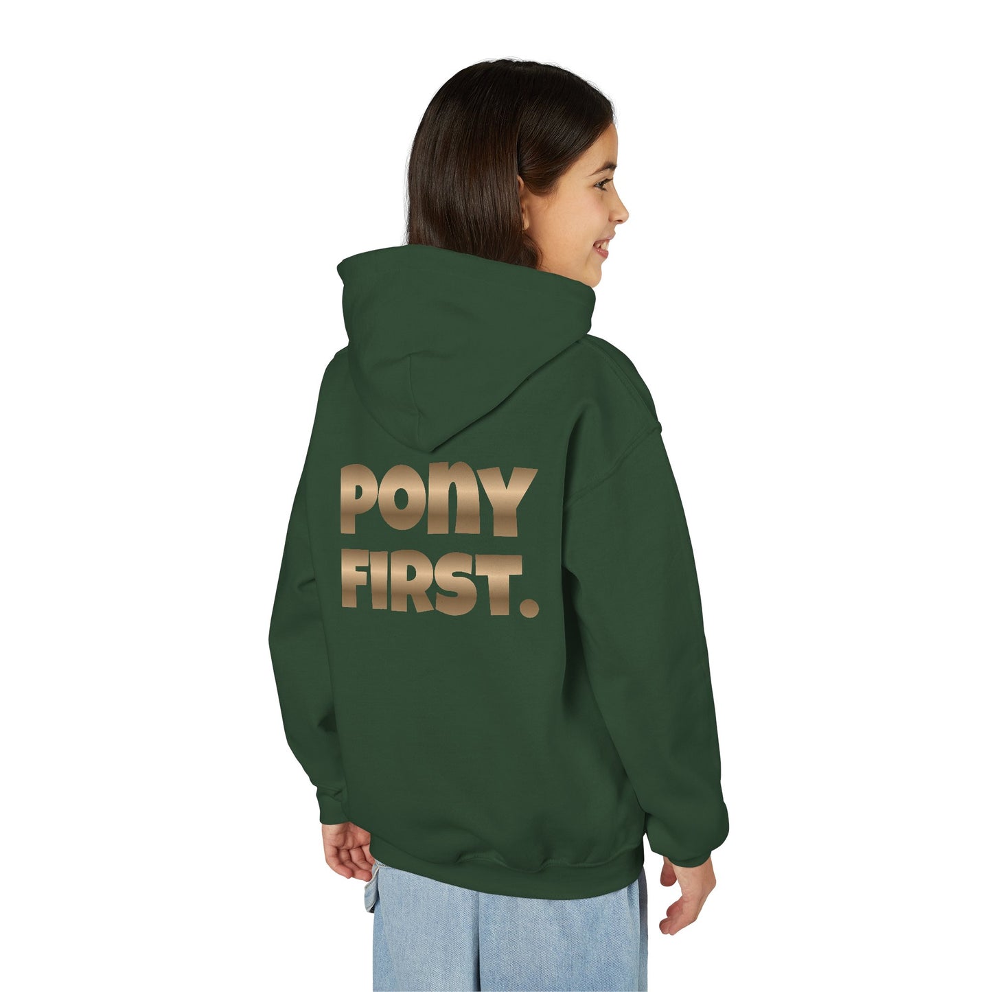 Personalisiert: Pony First Kinder-Hoodie – Mit eigenem Namen oder Ponynamen