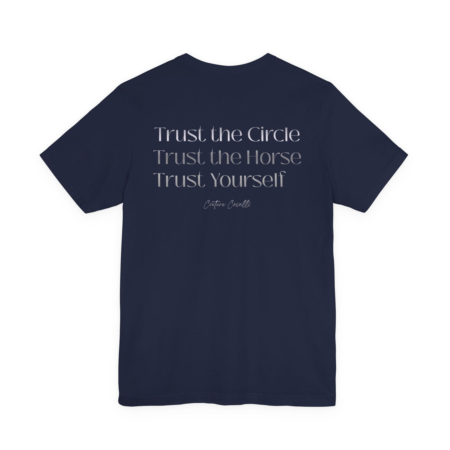 Trust the Circle Voltigieren T-Shirt – Minimalistischer Statement Print