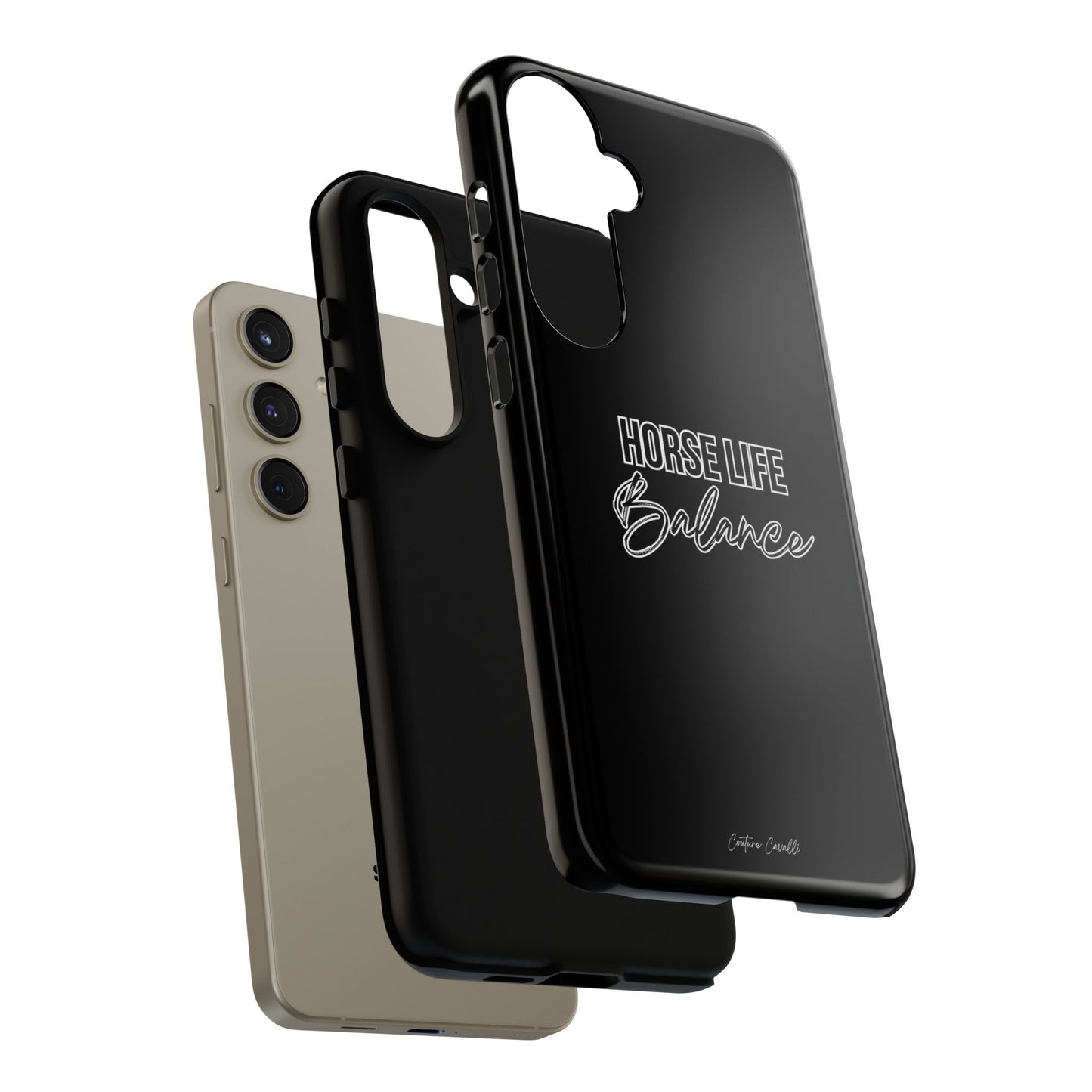 Phone Case - "Horse Life Balance" Glossy Tough Protective Case for Equestrians
