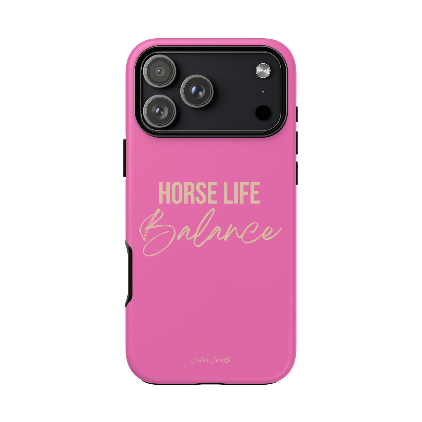 Horse Life Balance Phone Case - Pink Tough Protective Cover