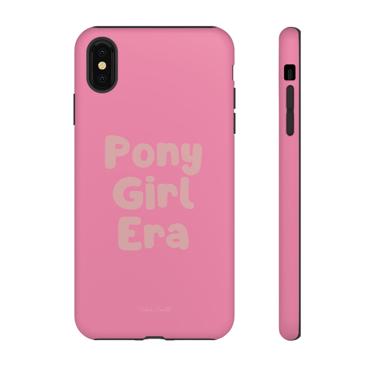 Pony Girl Era Phone Case — Pink Retro Text Protective Tough Case