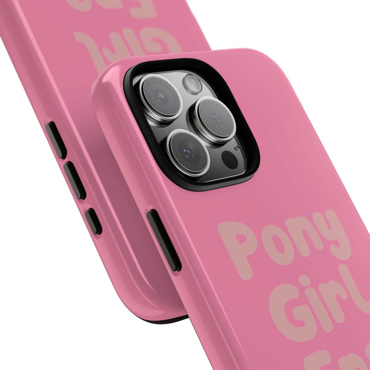 Pony Girl Era Phone Case — Pink Retro Text Protective Tough Case