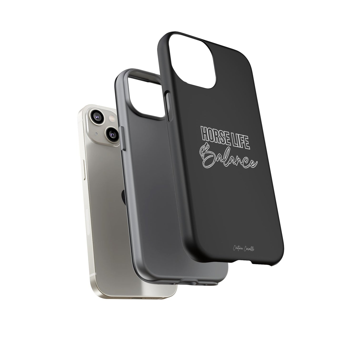 Phone Case - "Horse Life Balance" Glossy Tough Protective Case for Equestrians
