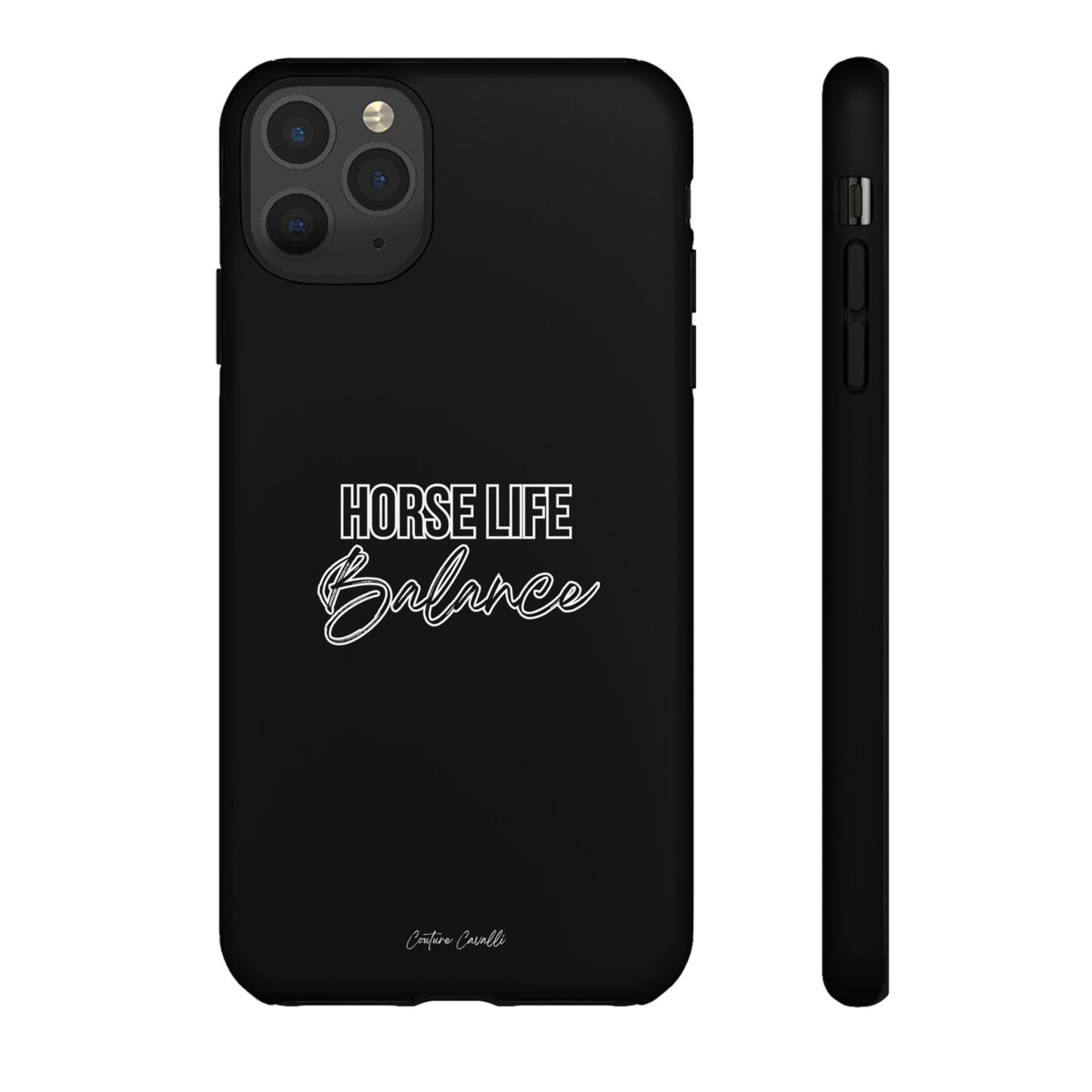 Phone Case - "Horse Life Balance" Glossy Tough Protective Case for Equestrians