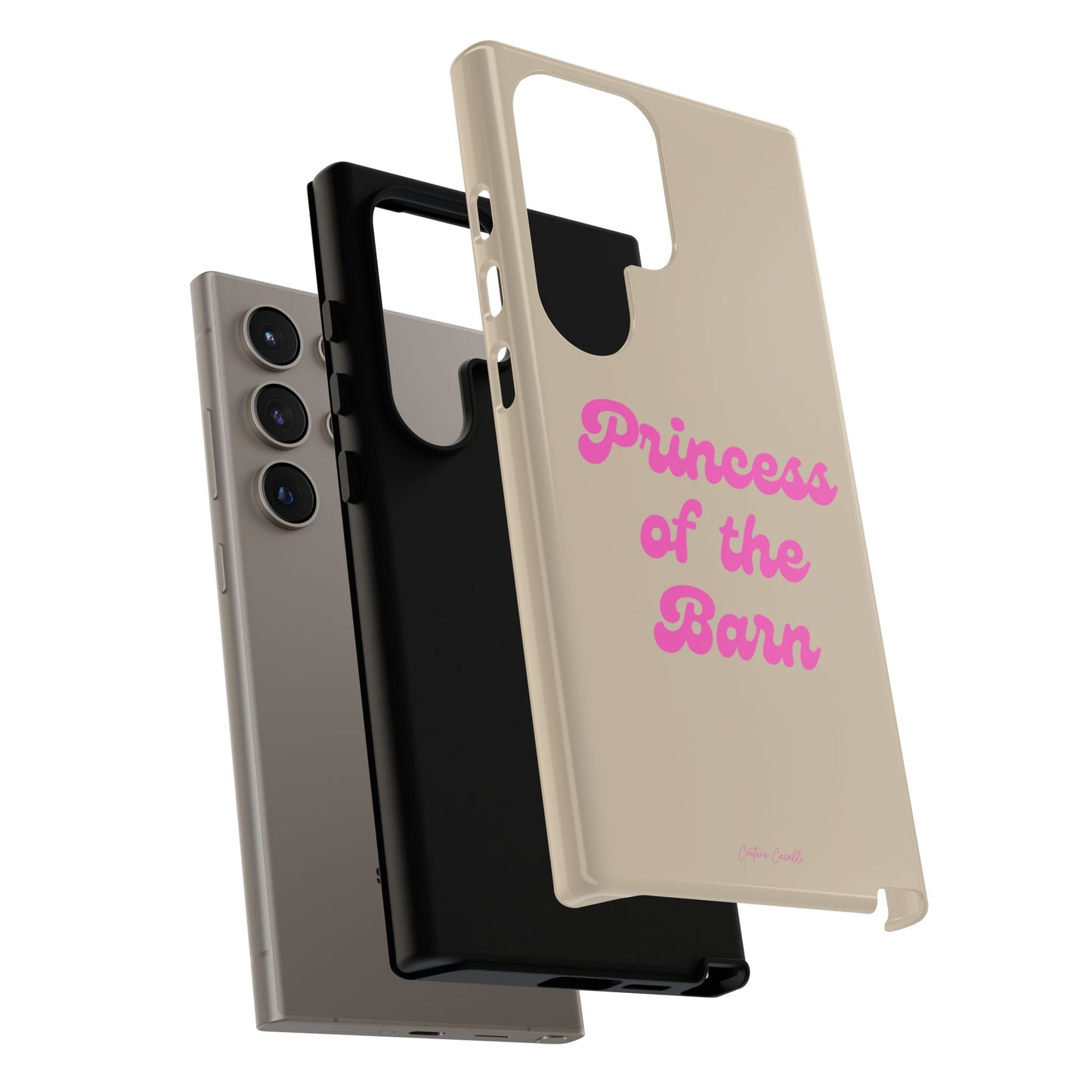 Phone Case — "Princess of the Barn" Pink Script Protective Tough Case