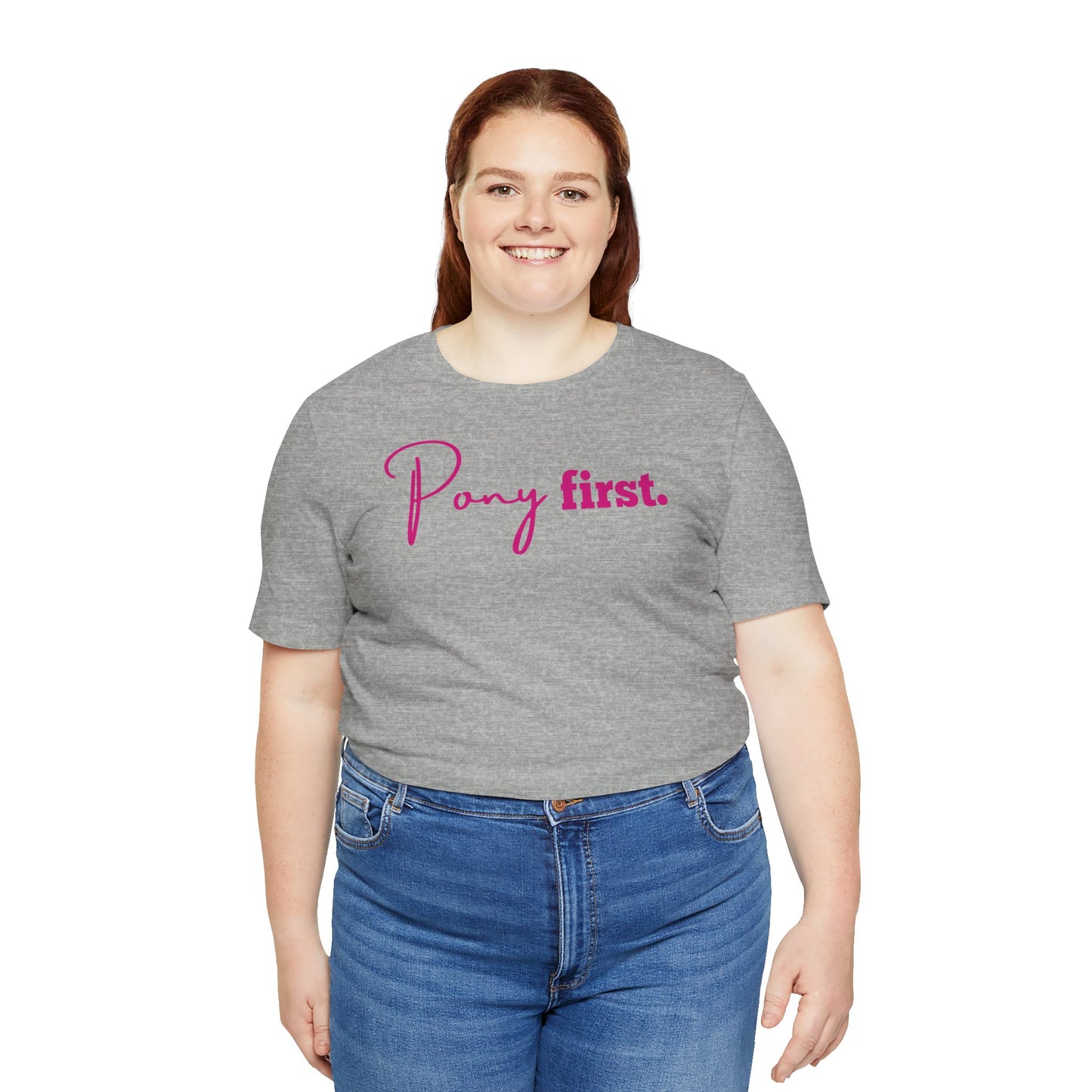 Pony First Shirt Damen – Pferde Liebe Statement | Reiter Girl Fashion | Reitstall Outfit