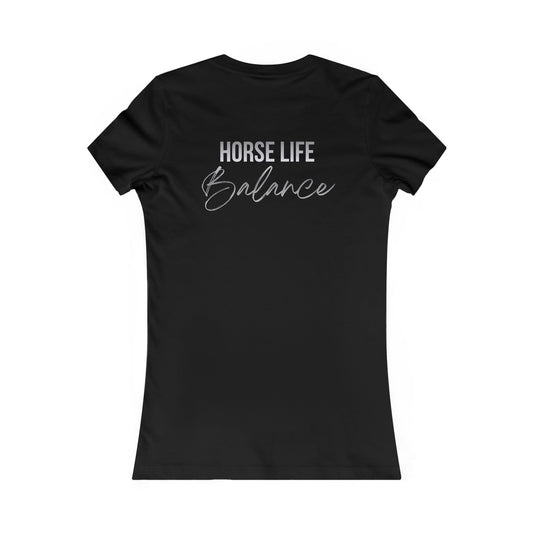 Horse Life Balance Women's Tee – Cute Minimal Equestrian T-Shirt