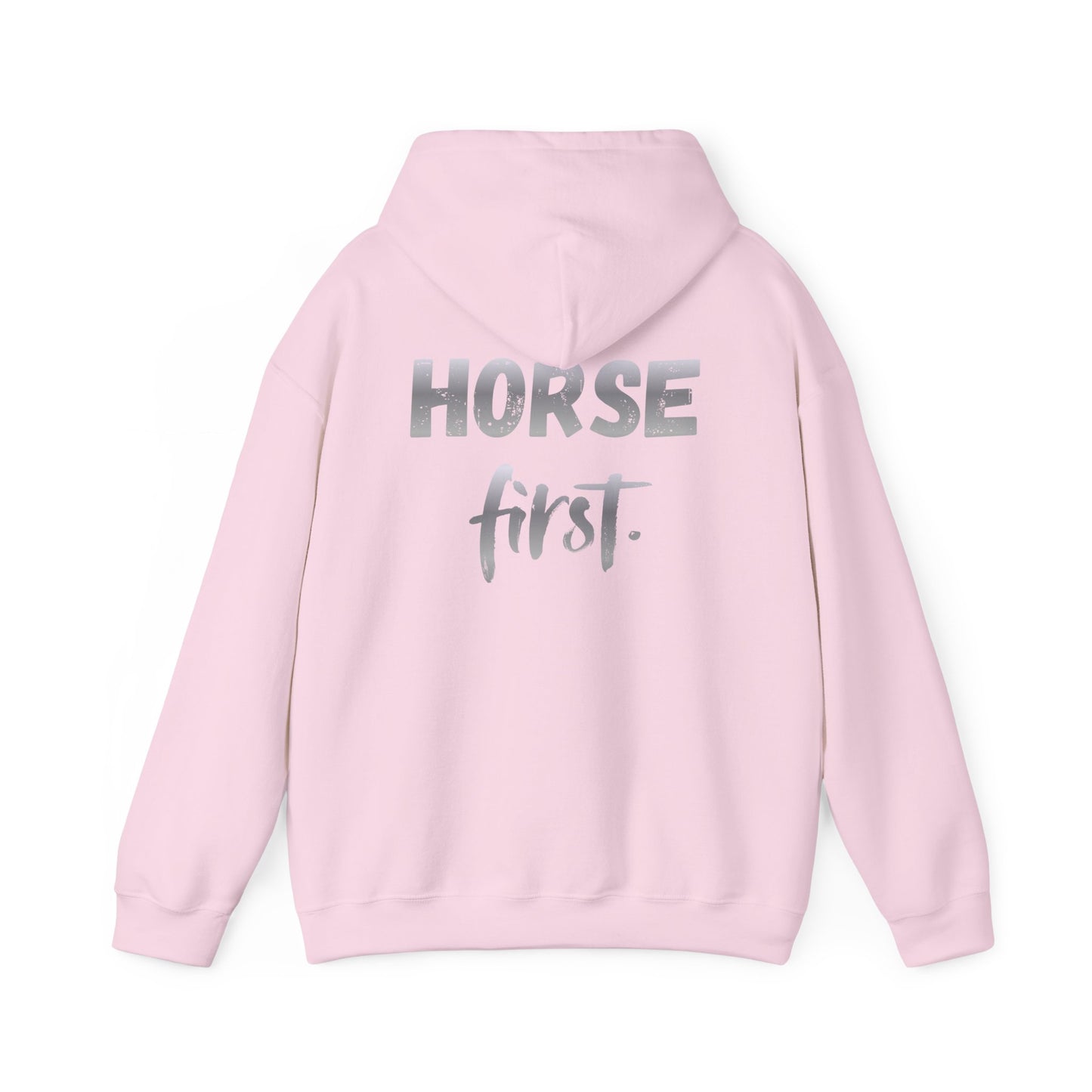Horse First Hoodie — Equestrian Graphic Hooded Sweatshirt