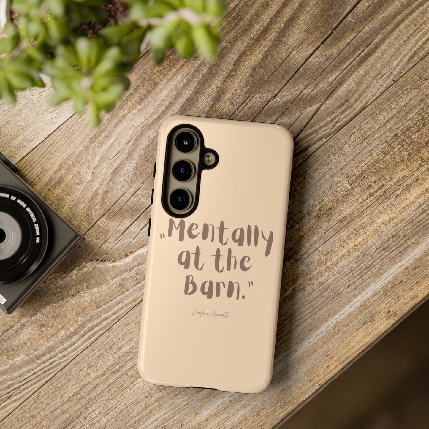 Phone Case — "Mentally at the Barn" Rustic Farmphone Protective Cover