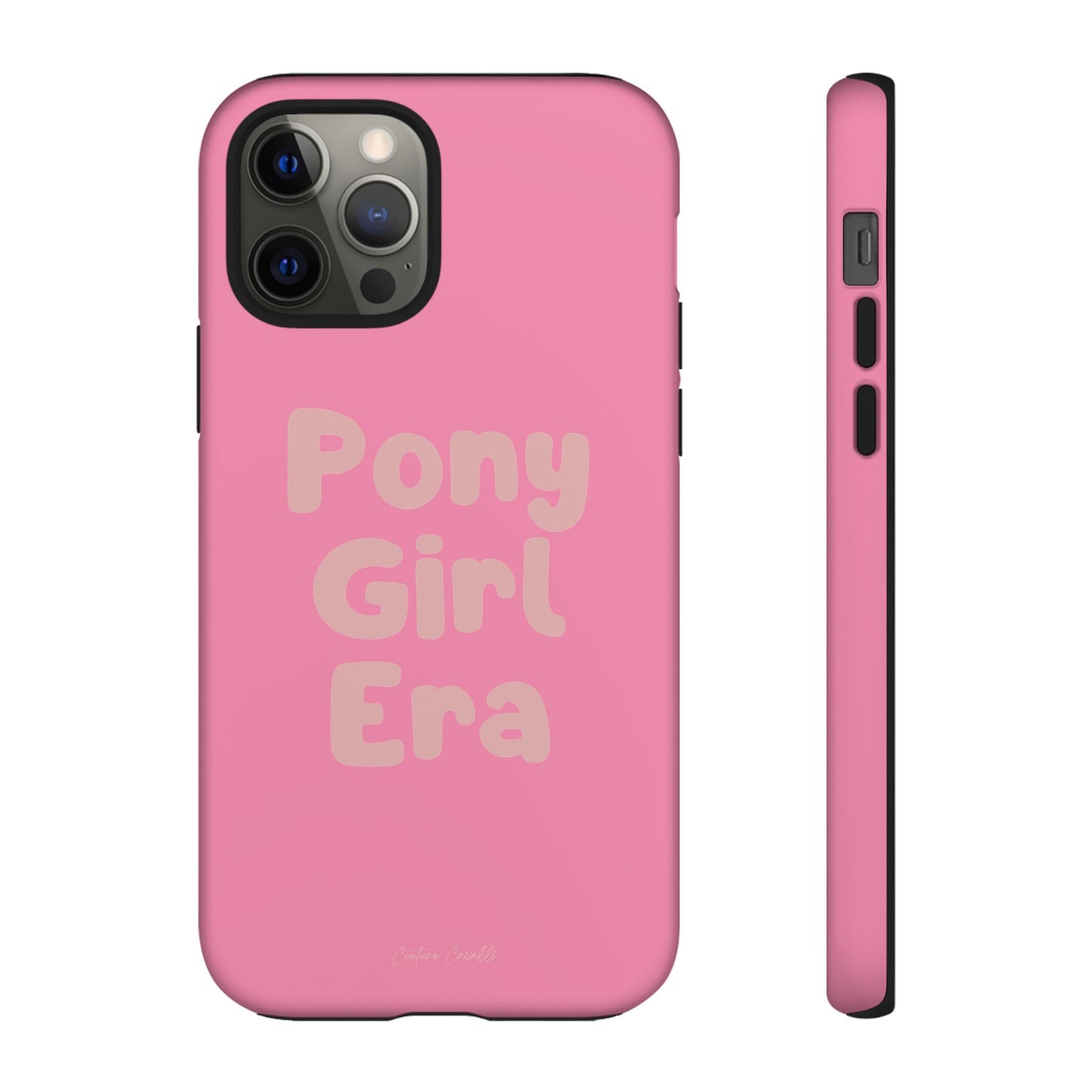 Pony Girl Era Phone Case — Pink Retro Text Protective Tough Case