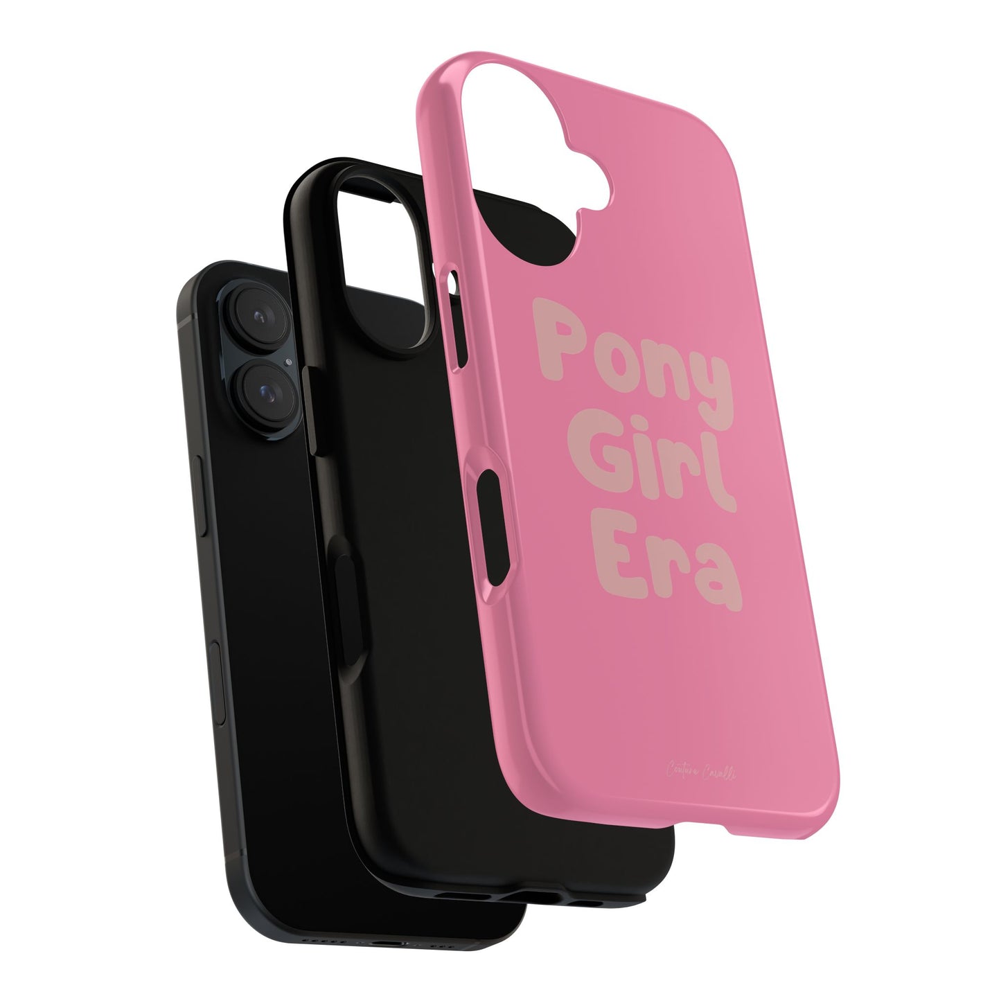 Pony Girl Era Phone Case — Pink Retro Text Protective Tough Case