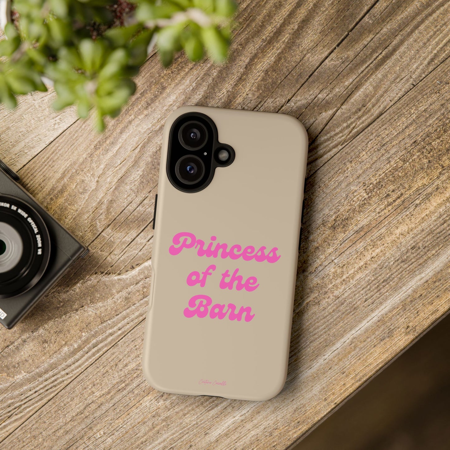 Phone Case — "Princess of the Barn" Pink Script Protective Tough Case