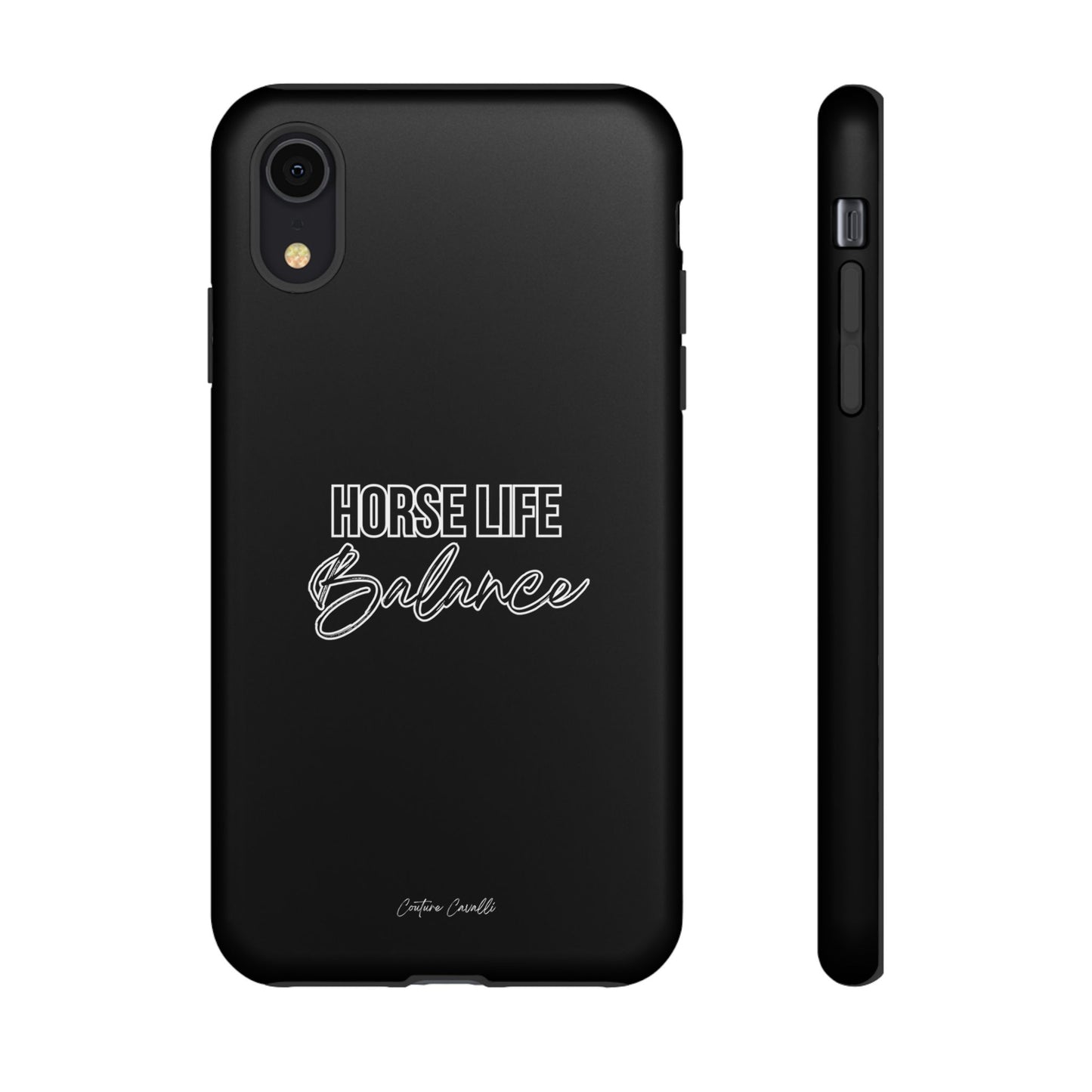 Phone Case - "Horse Life Balance" Glossy Tough Protective Case for Equestrians