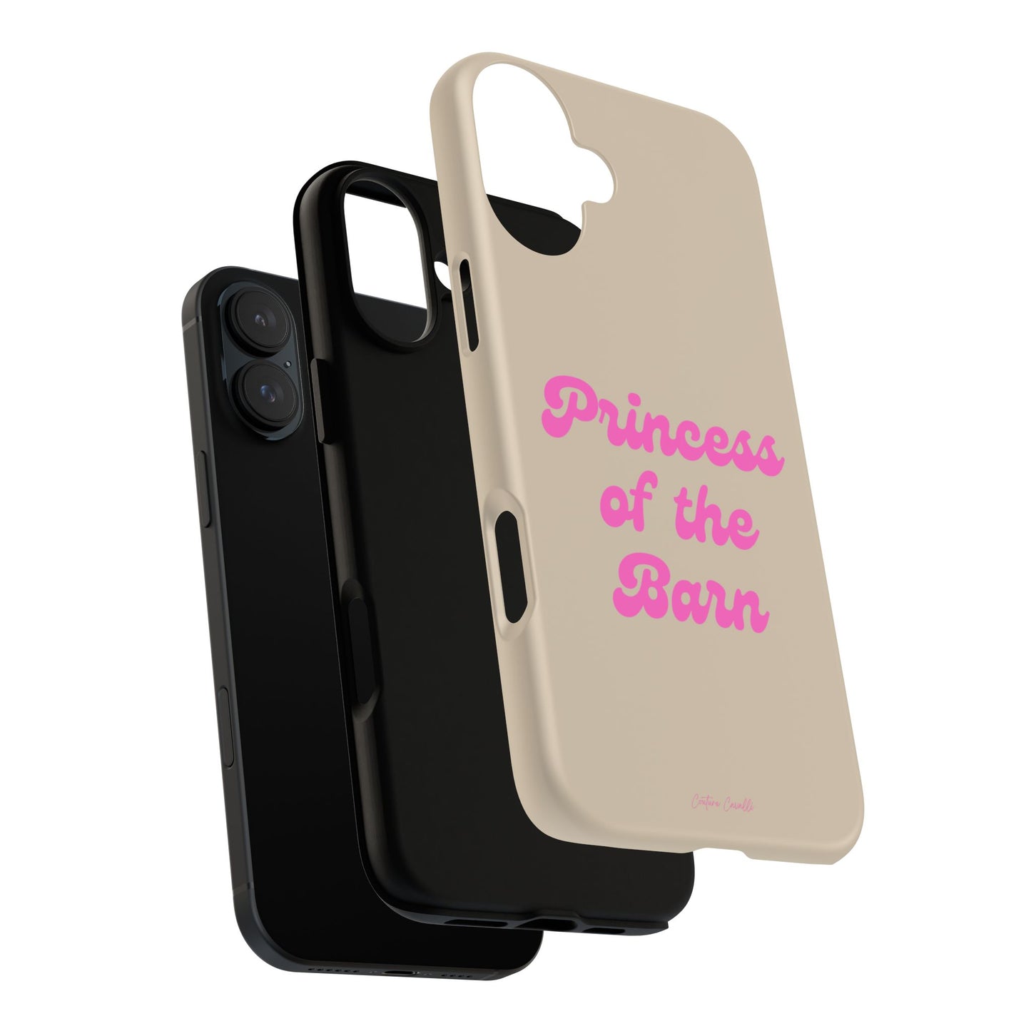 Phone Case — "Princess of the Barn" Pink Script Protective Tough Case