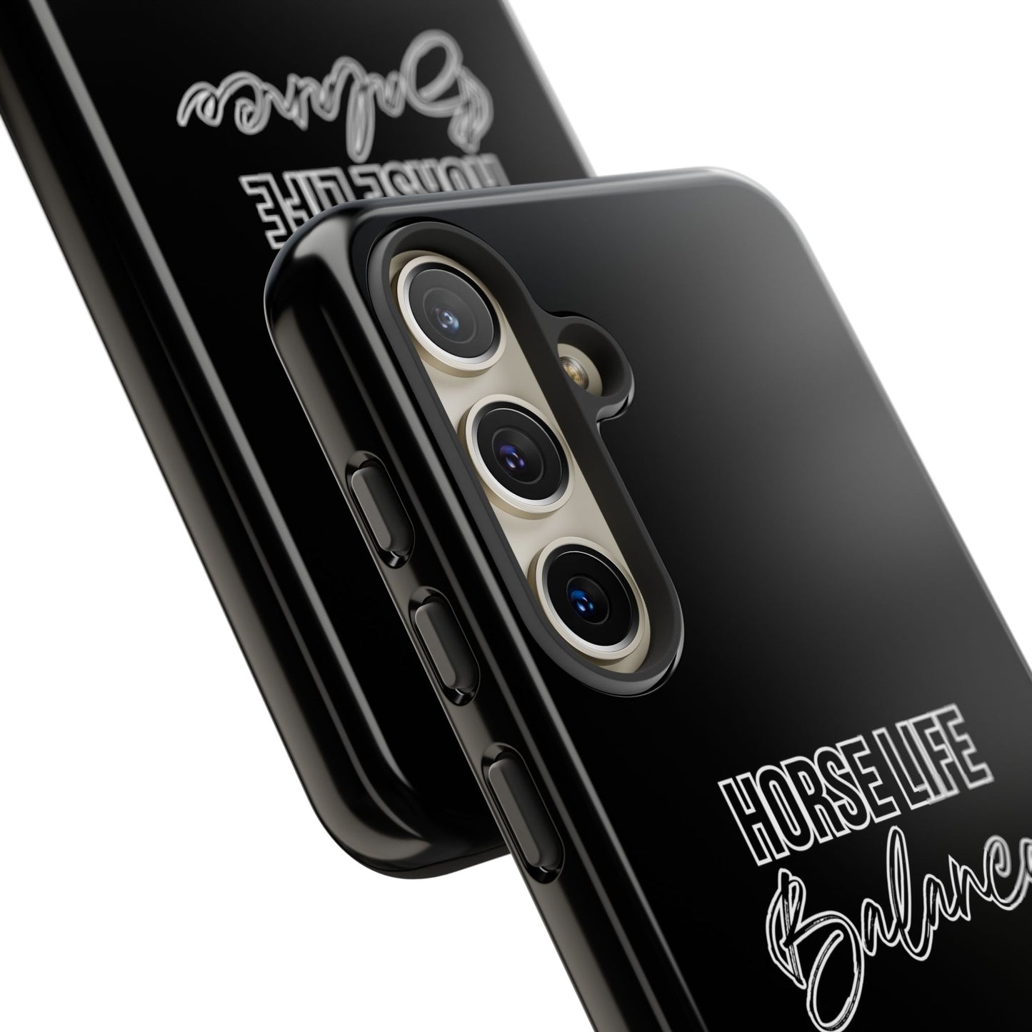 Phone Case - "Horse Life Balance" Glossy Tough Protective Case for Equestrians