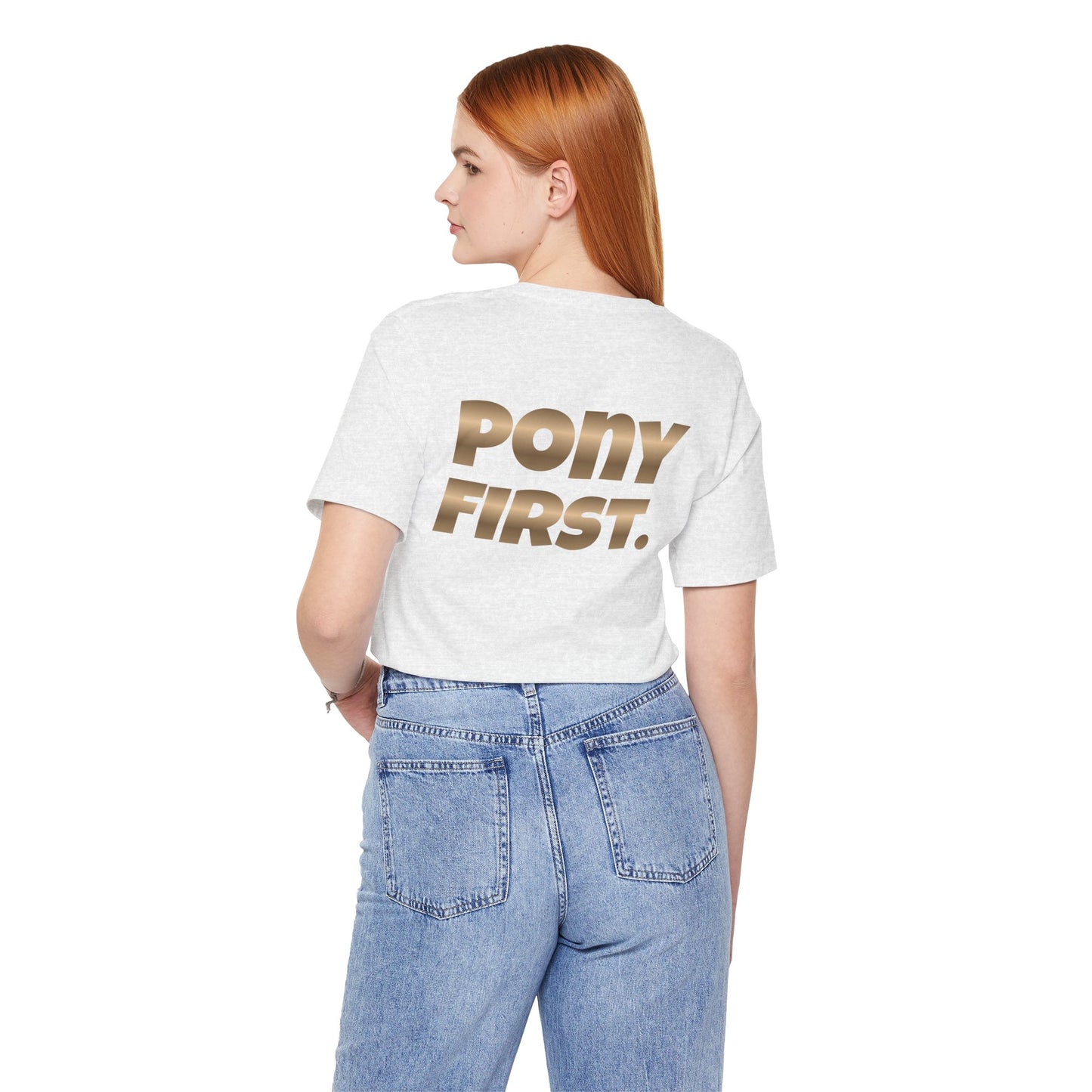 Pony First T-Shirt mit Rückenprint I auf Wunsch mit Ponyname personalisiert