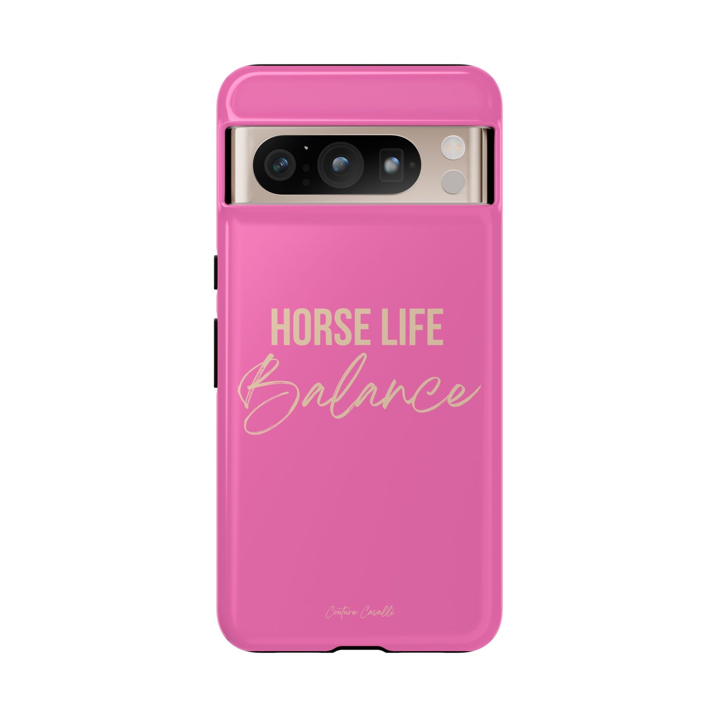 Horse Life Balance Phone Case - Pink Tough Protective Cover