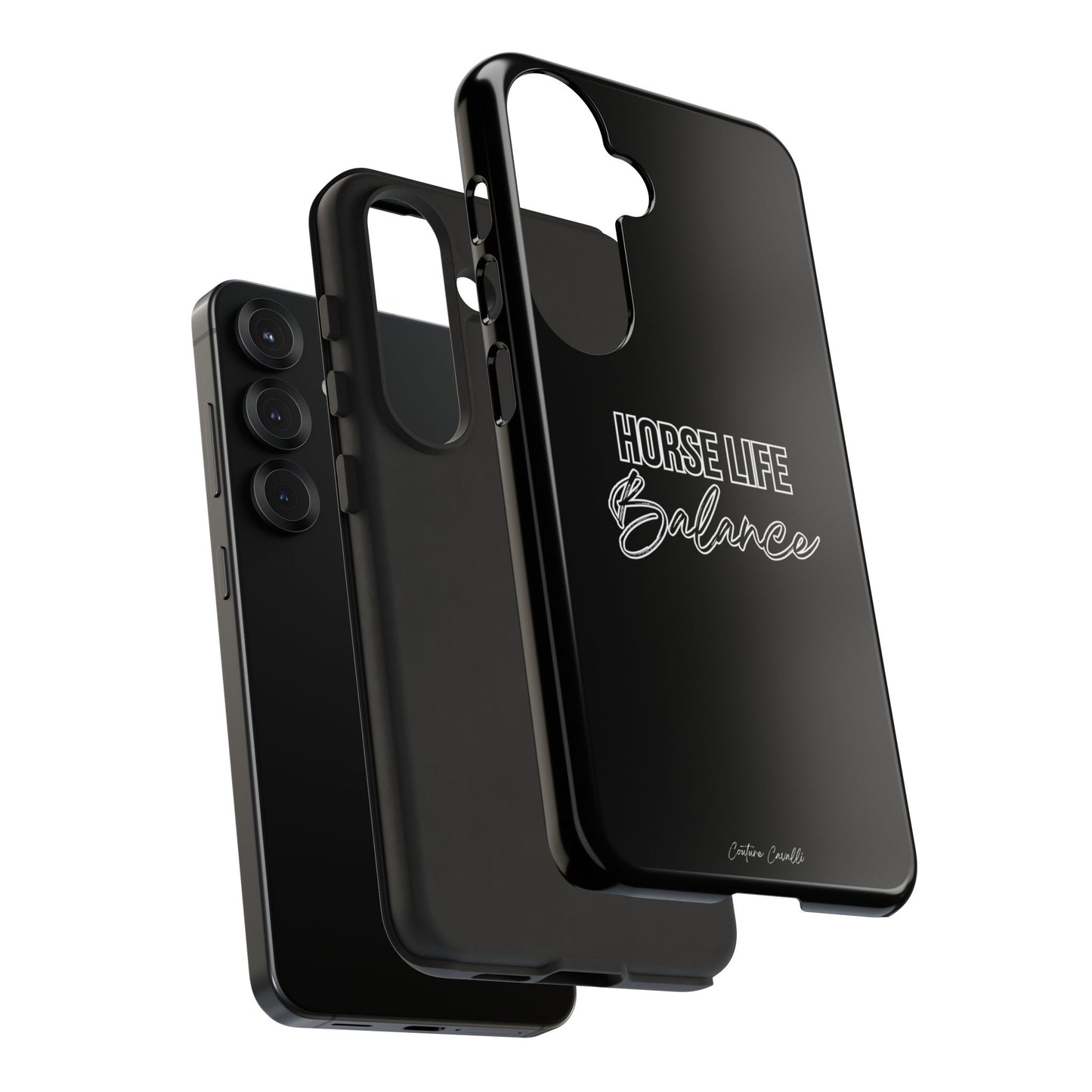 Phone Case - "Horse Life Balance" Glossy Tough Protective Case for Equestrians