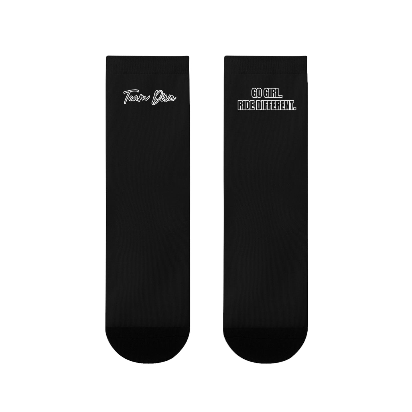 Go Girl Ride Different Socken personalisiert
