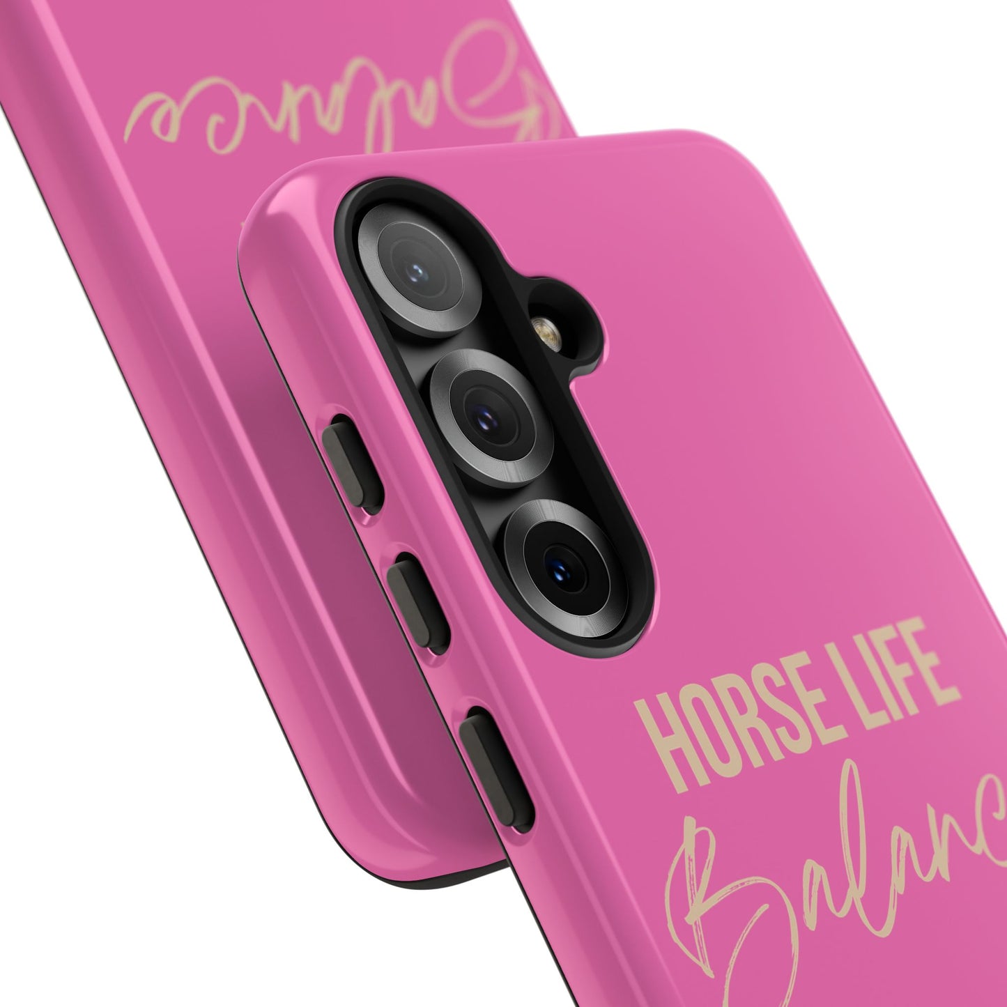 Horse Life Balance Phone Case - Pink Tough Protective Cover