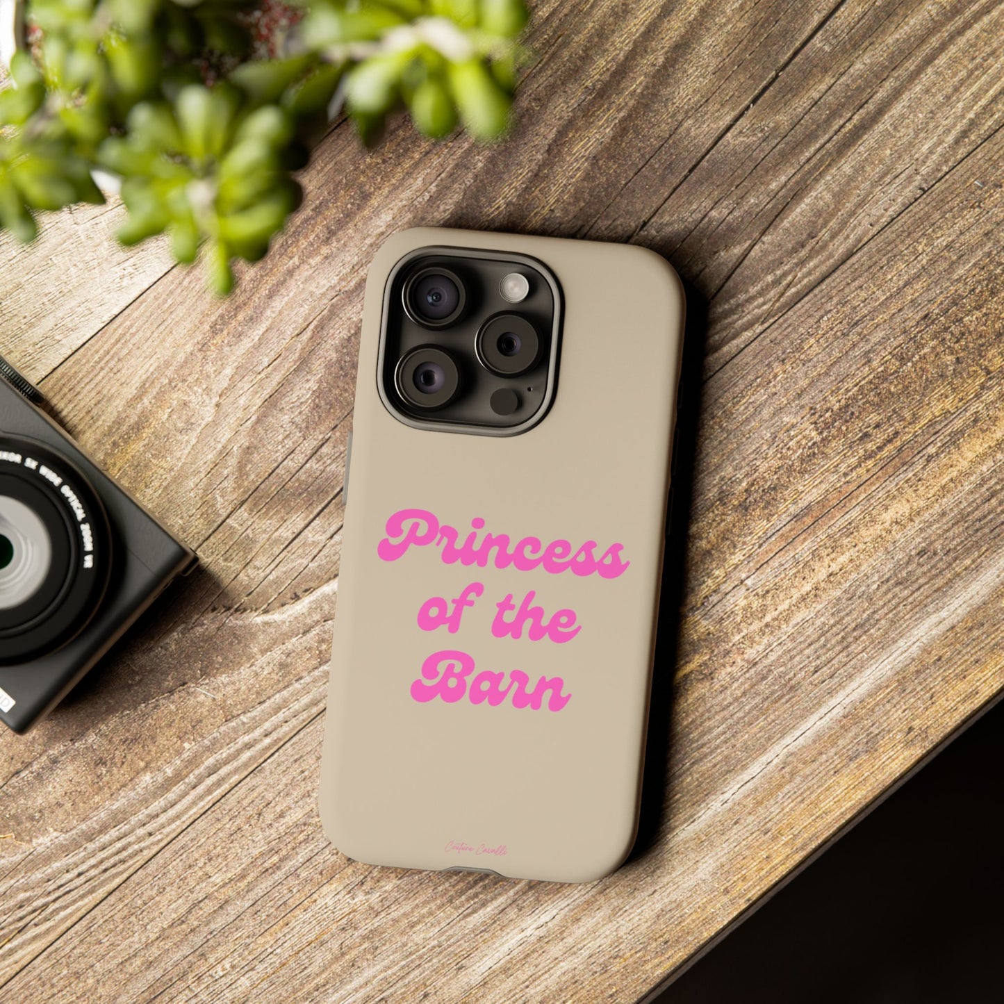 Phone Case — "Princess of the Barn" Pink Script Protective Tough Case